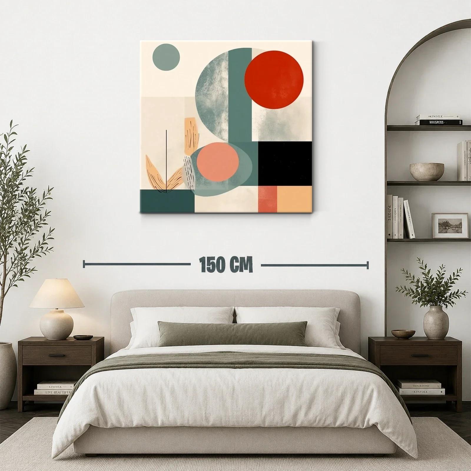 Composición abstracta con formas geométricas y tonos cálidos — miniatura 3