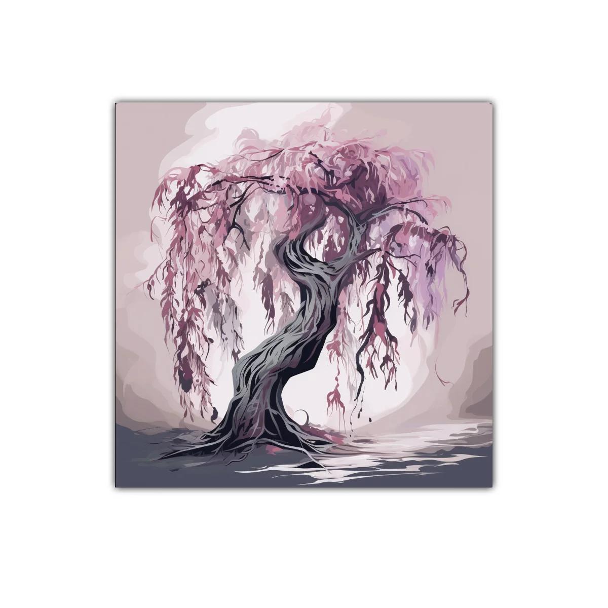 Árbol elegante con ramas en tonos malva y grisáceos — imagen principal