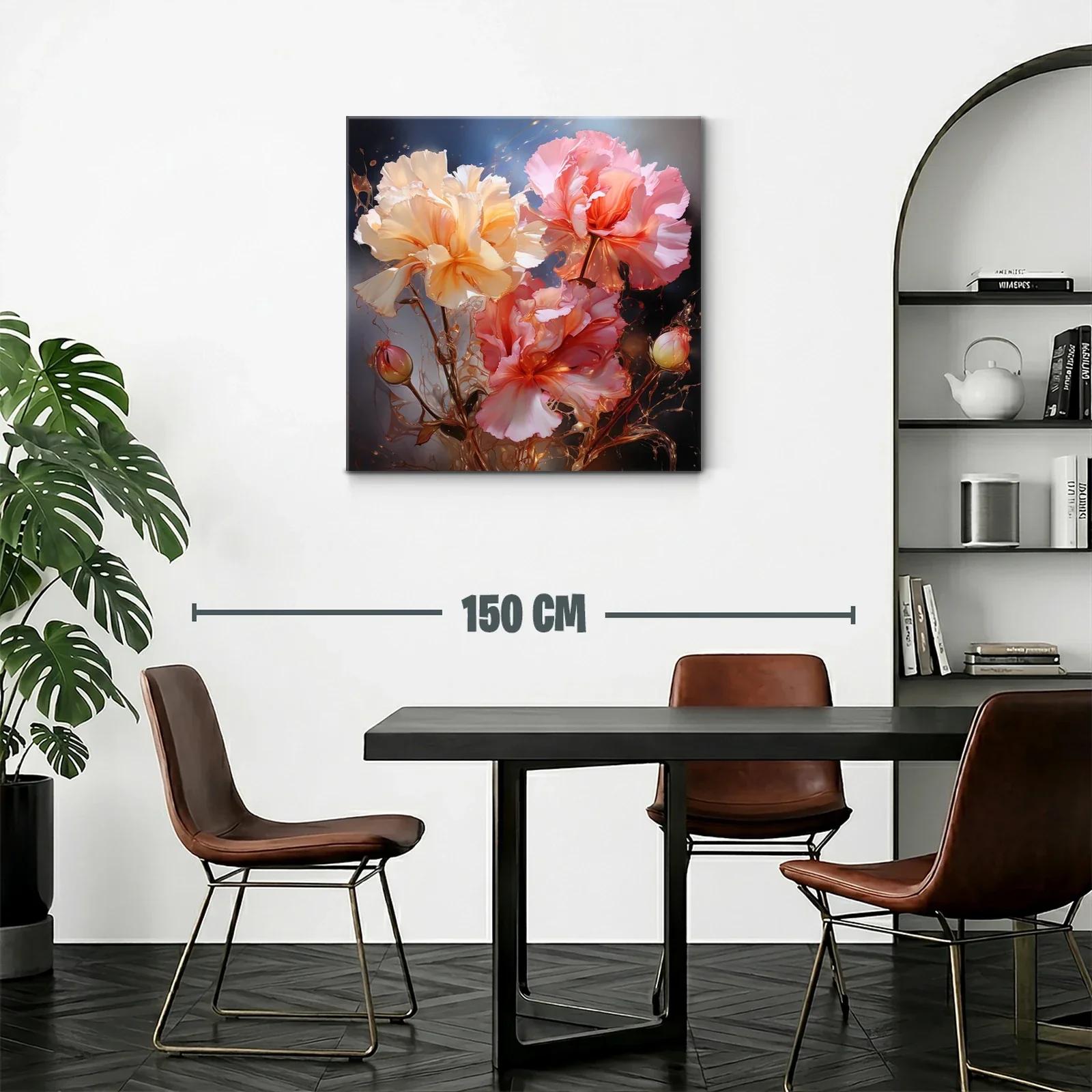 Cuadro floral con delicados tonos pastel y movimiento etéreo — miniatura 2