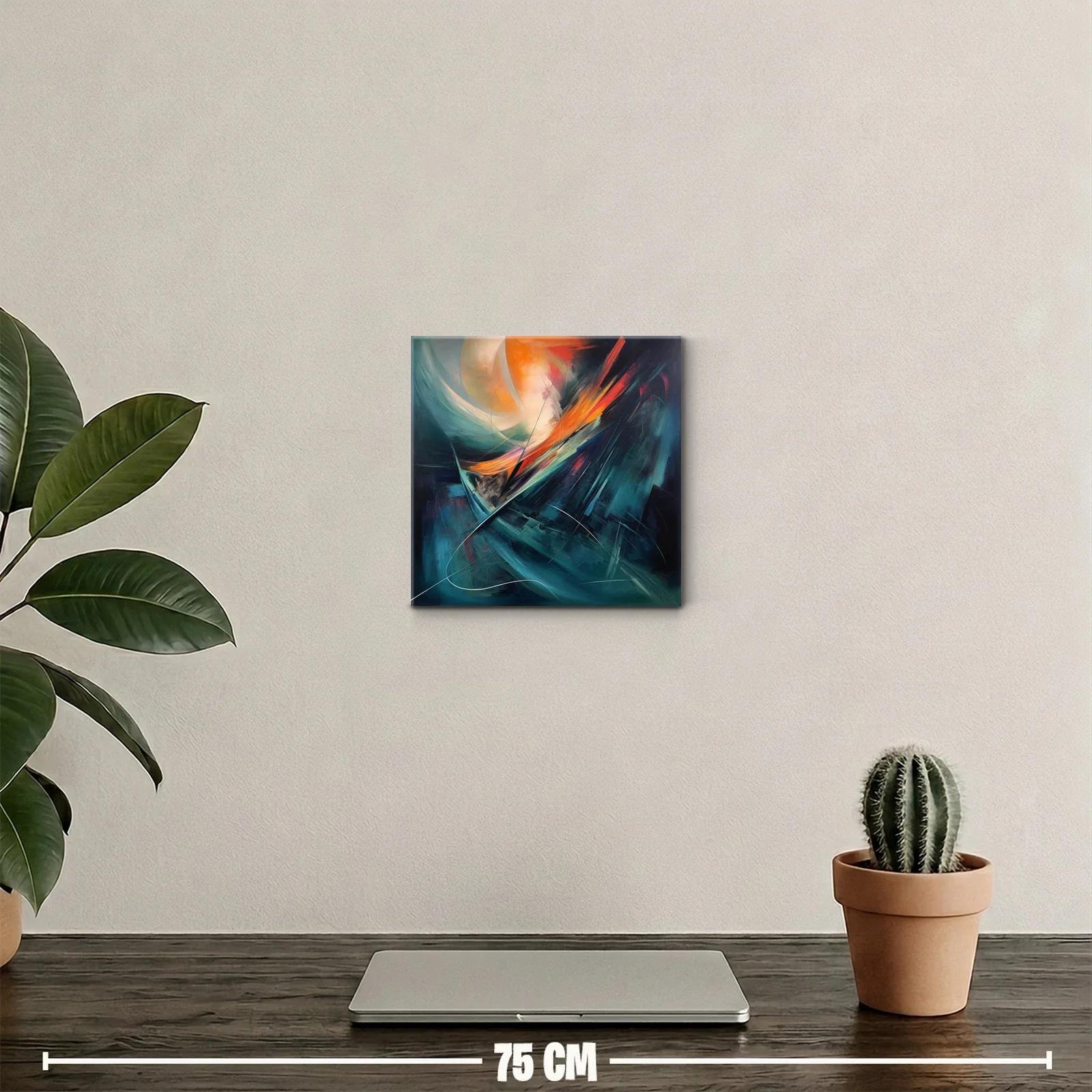 Composición abstracta con tonos vibrantes y profundidad dinámica — miniatura 2