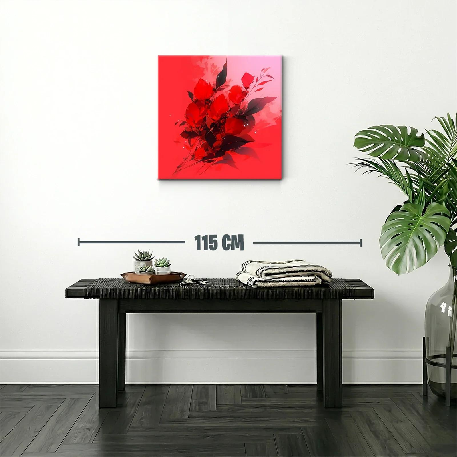 Elegante composición floral con intensos tonos rojos y negros — miniatura 2
