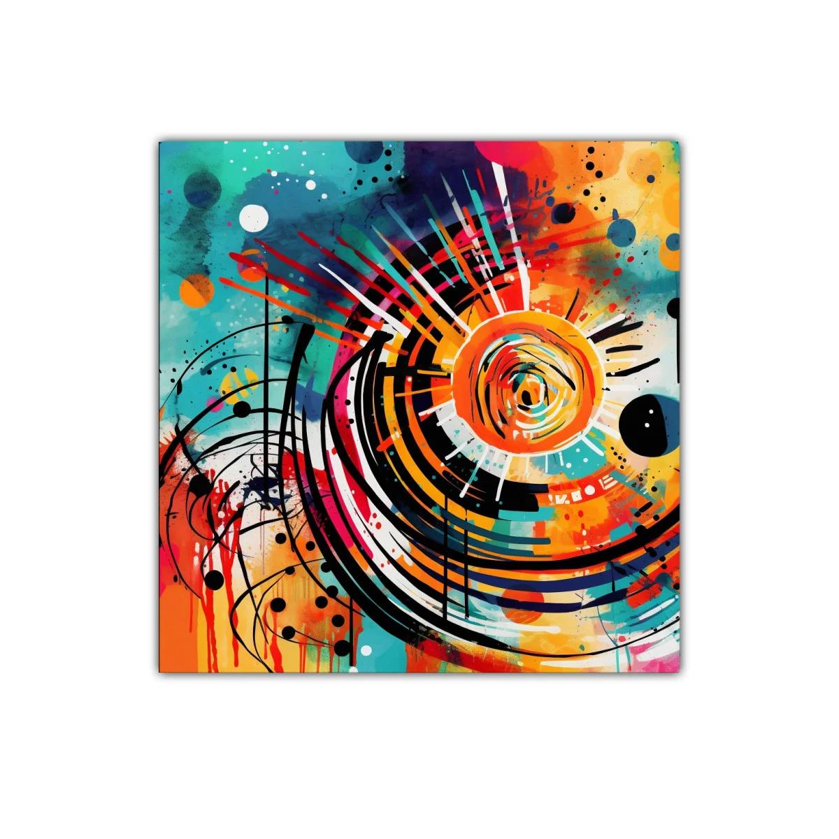 Explosión de color vibrante con diseño abstracto dinámico