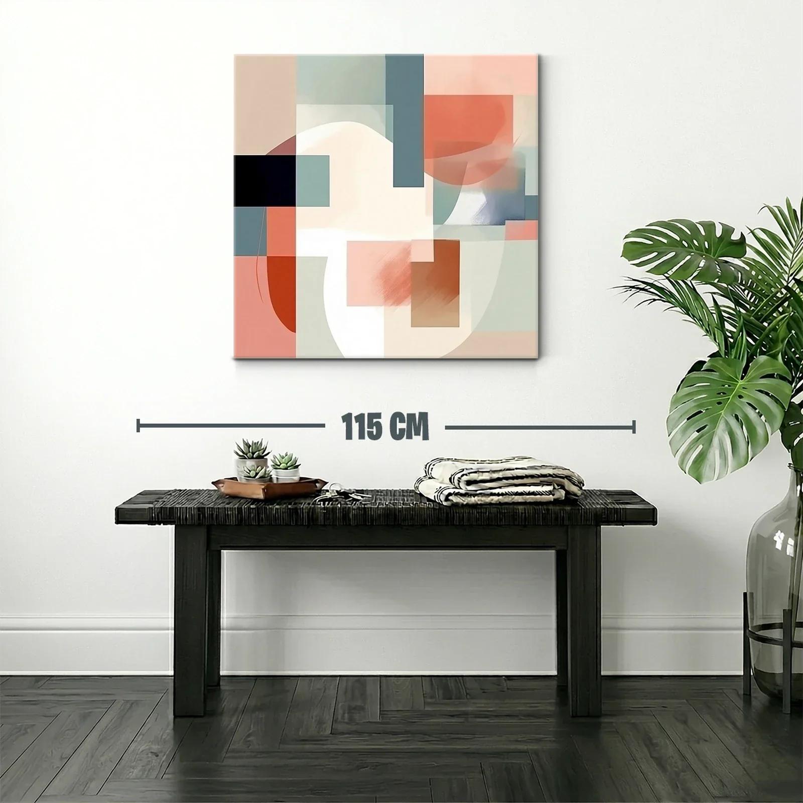 Composición abstracta con tonos cálidos y formas geométricas — miniatura 2