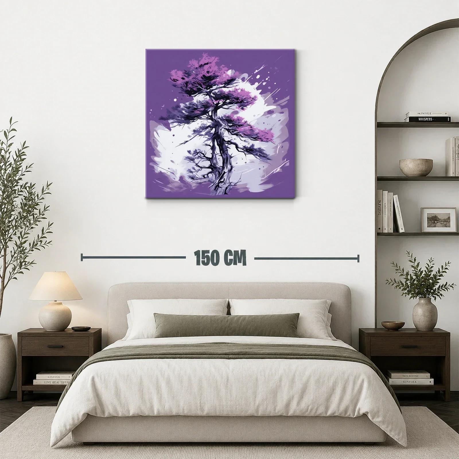 Árbol abstracto con vibrantes tonos morados y lilas — miniatura 3