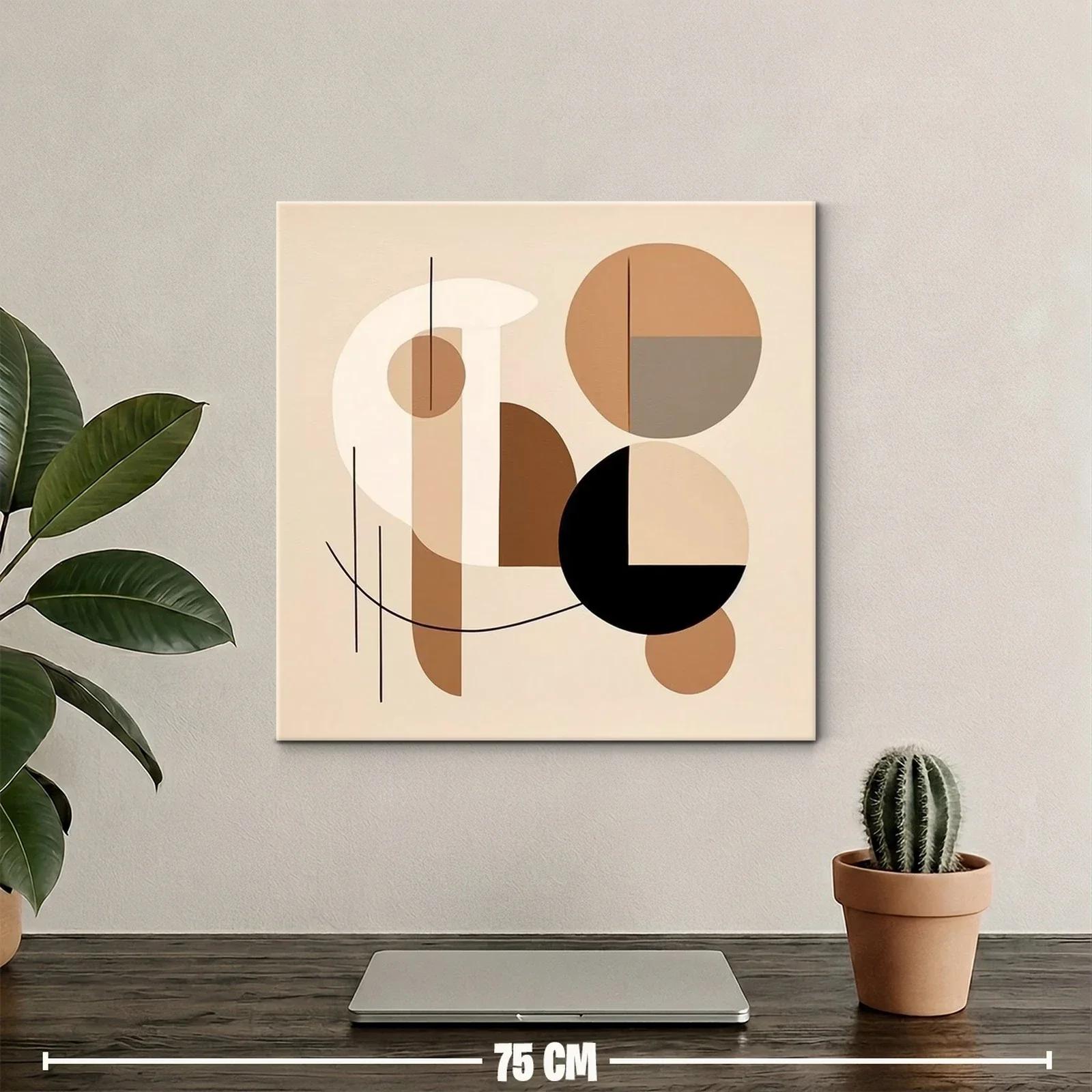 Composición geométrica en tonos tierra y negro — miniatura 2