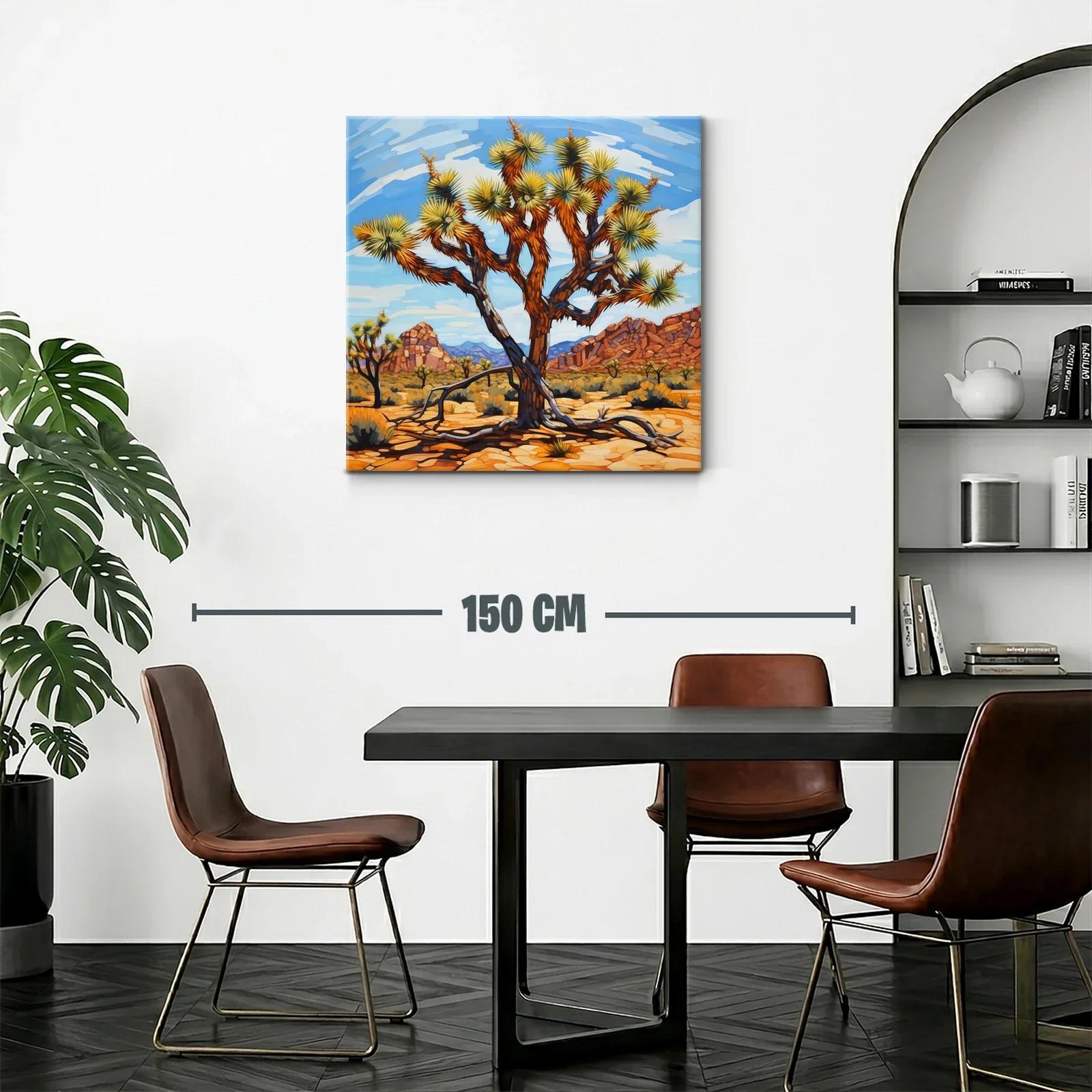 Árbol desértico con paisaje de rocas y cielo despejado — miniatura 2