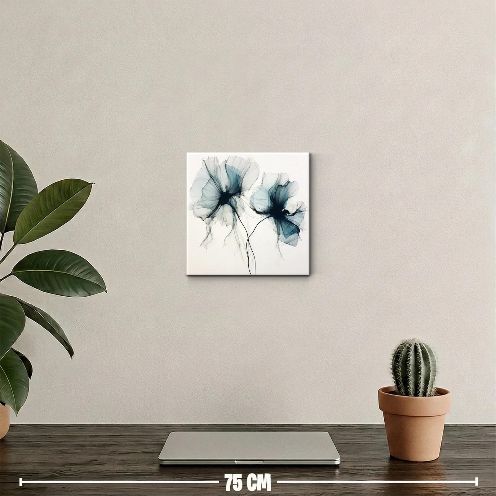 Elegancia floral en azul suavemente etéreo — miniatura 2
