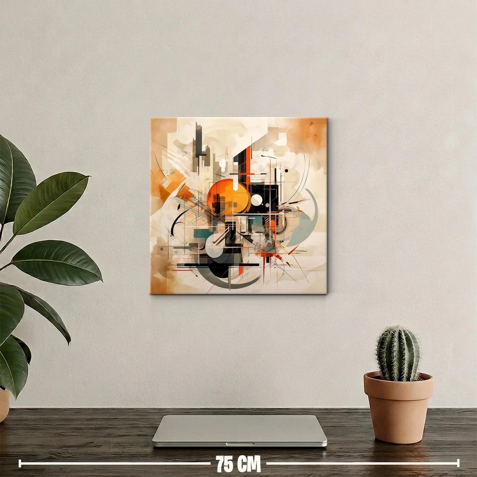 Composición abstracta con formas geométricas y tonos cálidos — miniatura 2