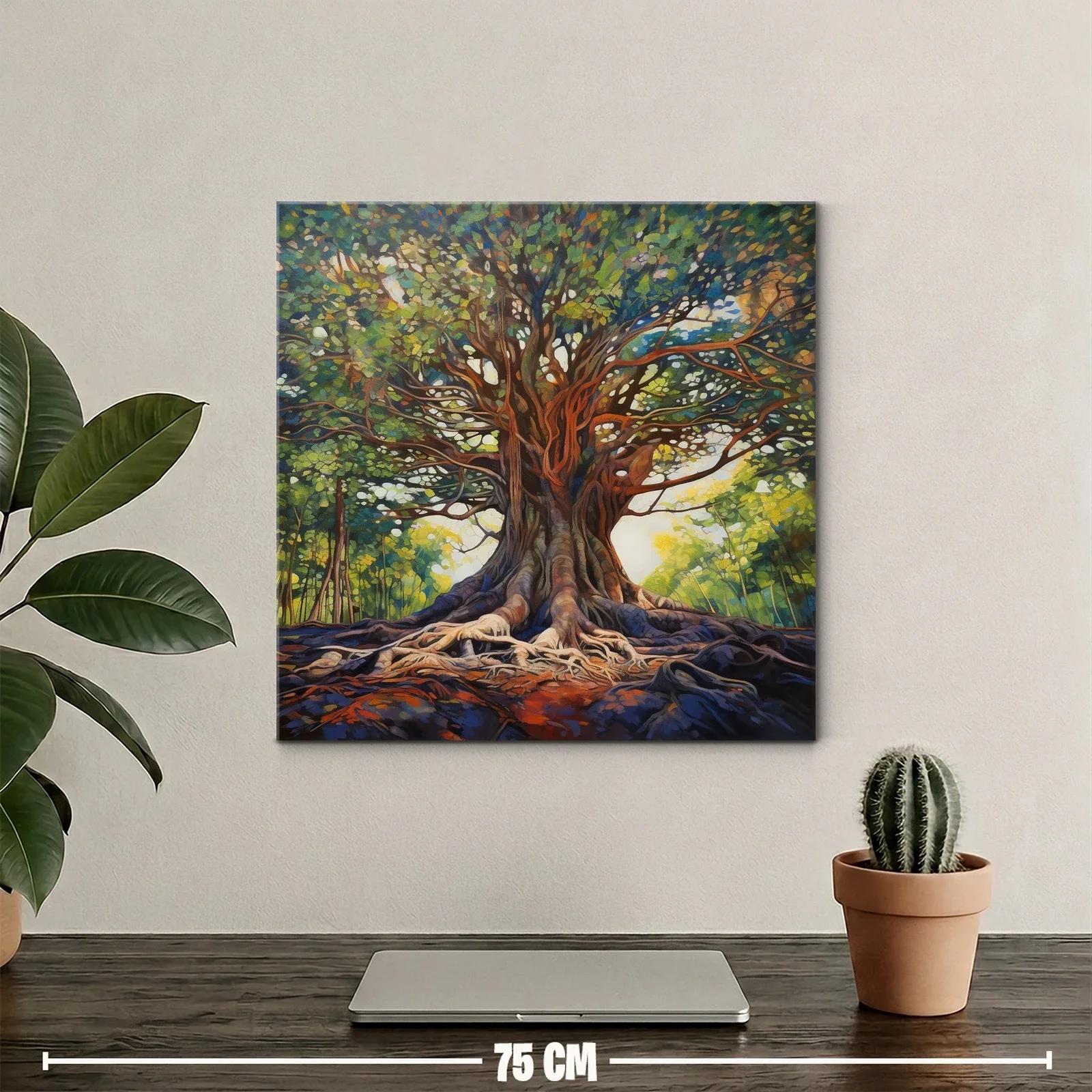 Árbol majestuoso con raíces expuestas y follaje vibrante — miniatura 2