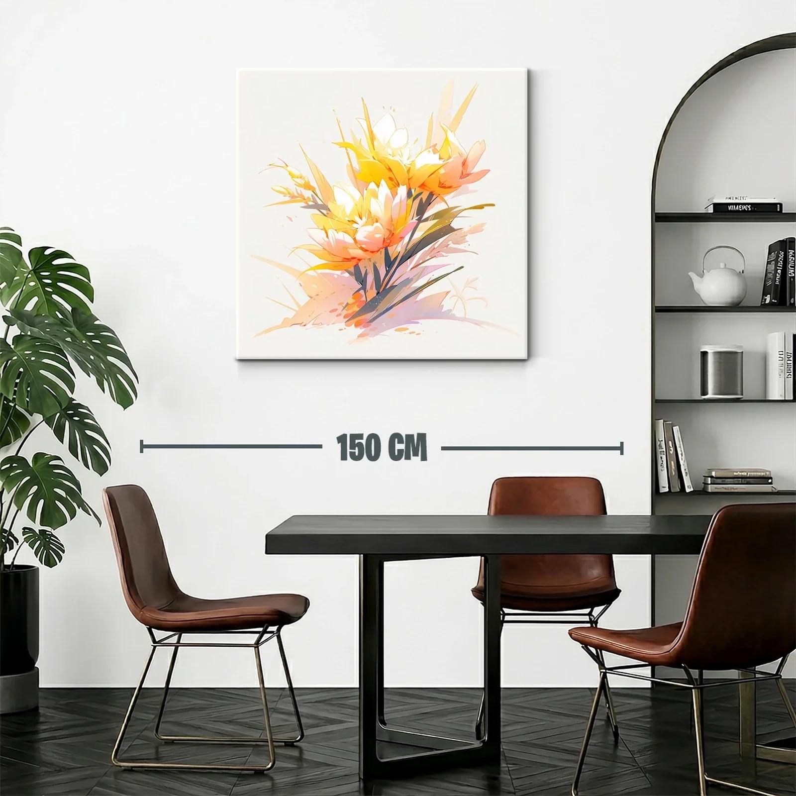 Cuadro Floral con Tonos Anaranjados y Amarillos Vibrantes — miniatura 2