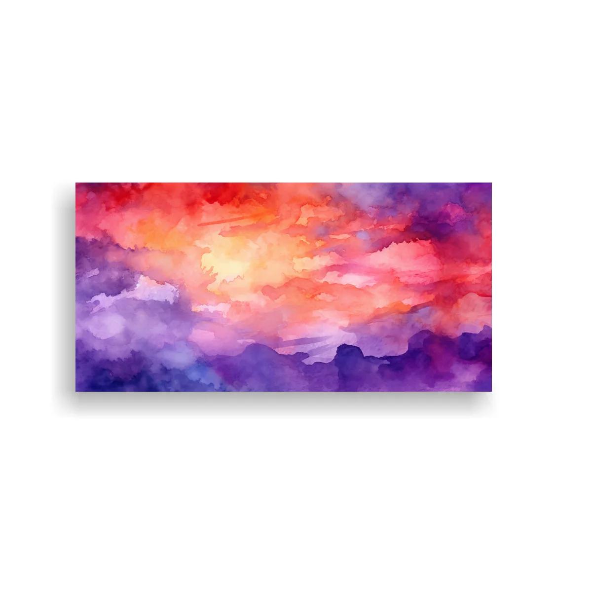 Cuadro nubes al atardecer con luz cálida — imagen principal
