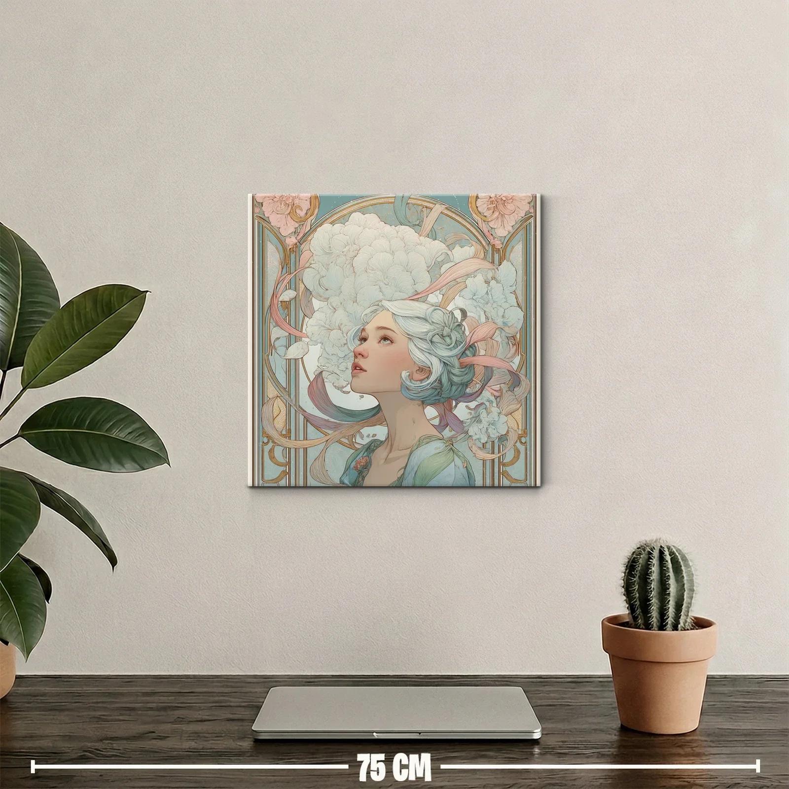 Retrato femenino con flores y tonalidades pastel sofisticadas — miniatura 2