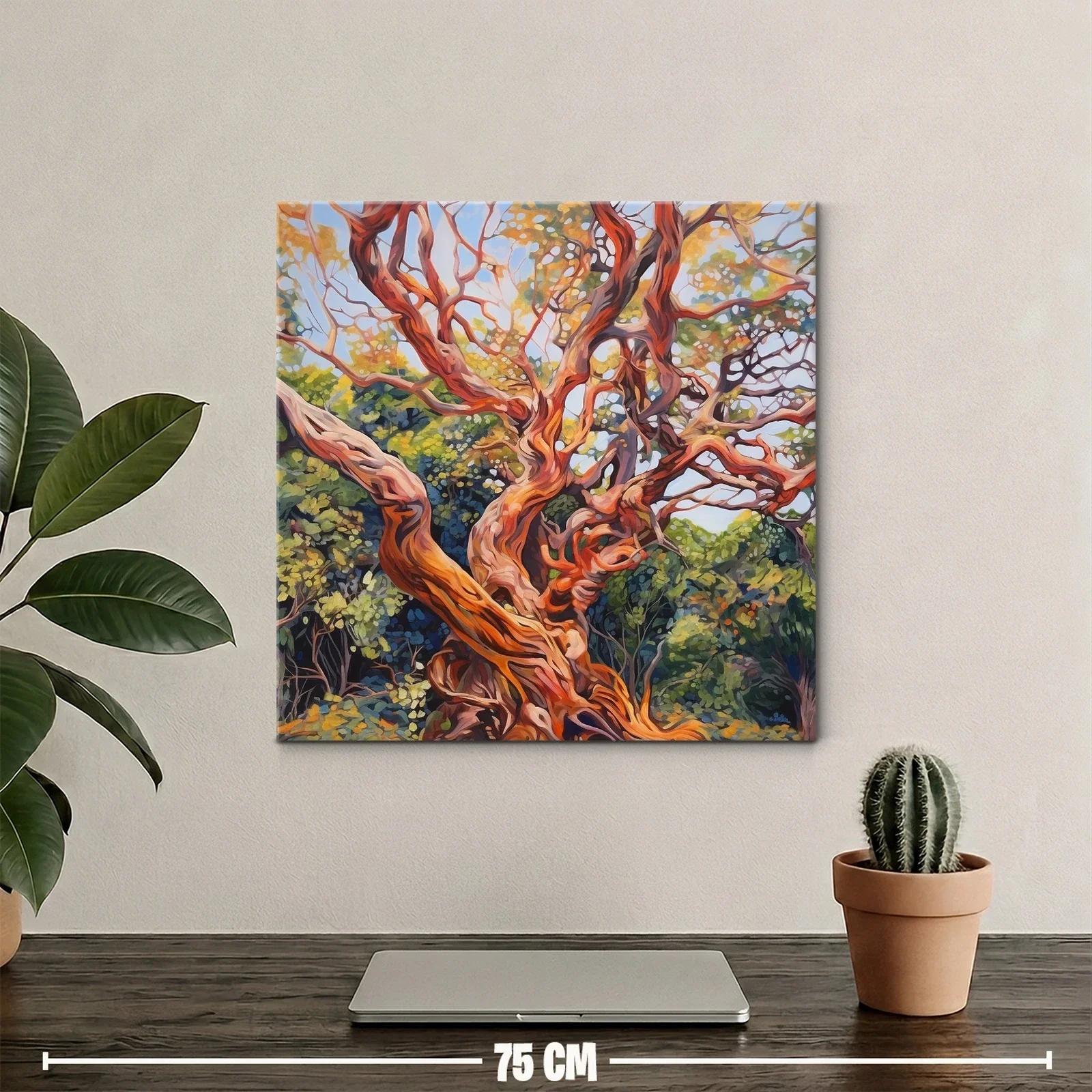 Árbol retorcido en tonos cálidos y naturaleza viva — miniatura 2