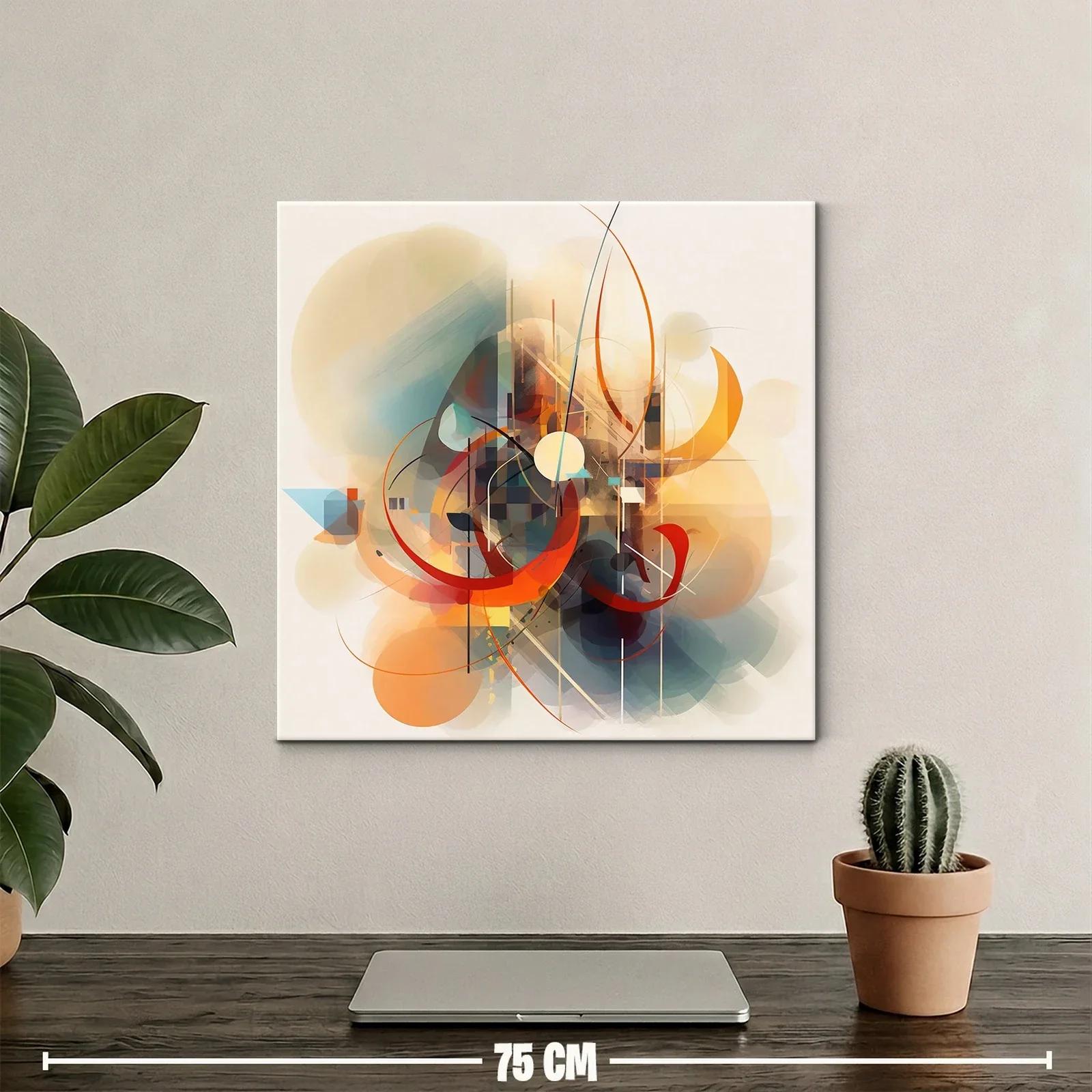Composición abstracta con tonos cálidos y formas dinámicas — miniatura 2