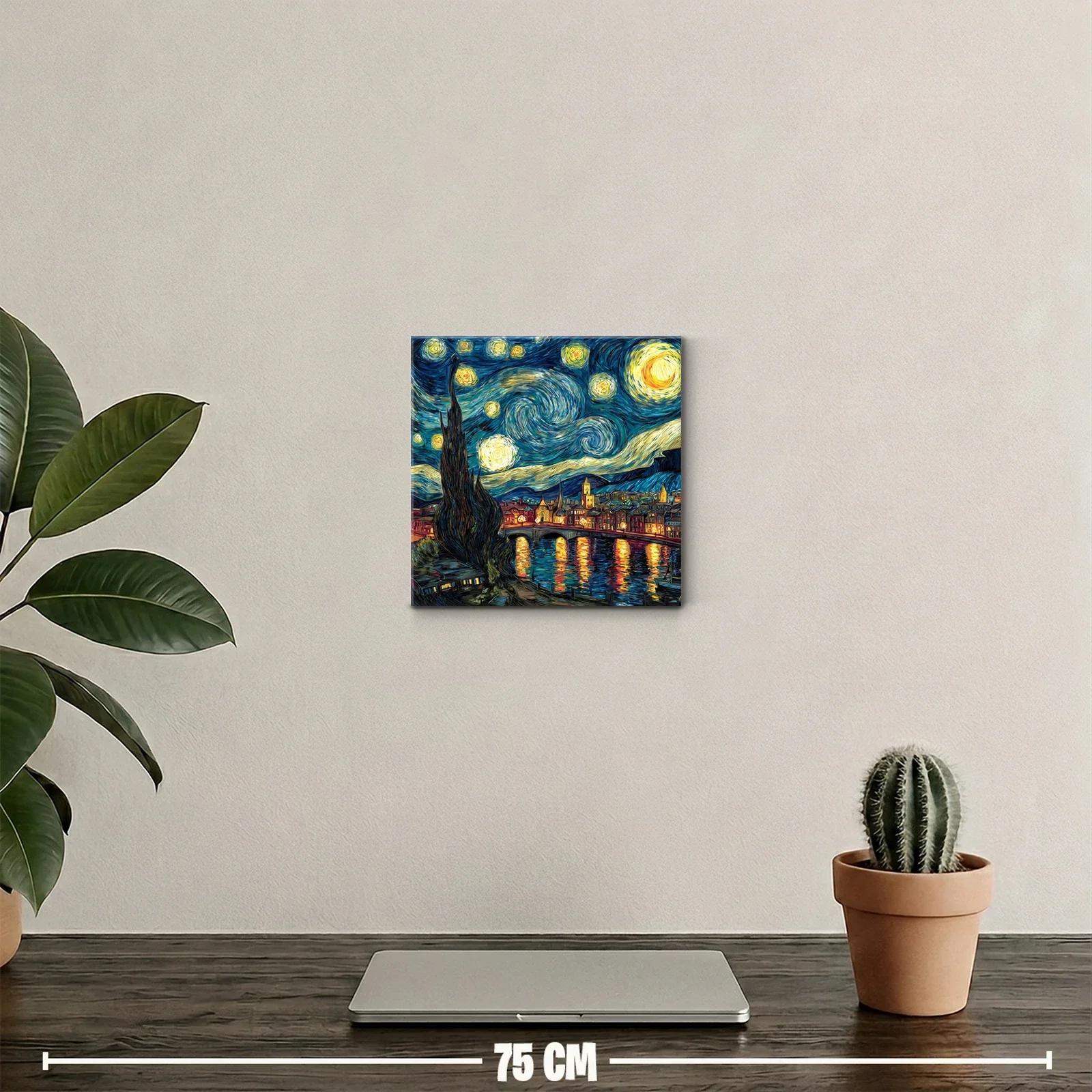 Cuadro decorativo inspirado en el cielo estrellado nocturno — miniatura 2