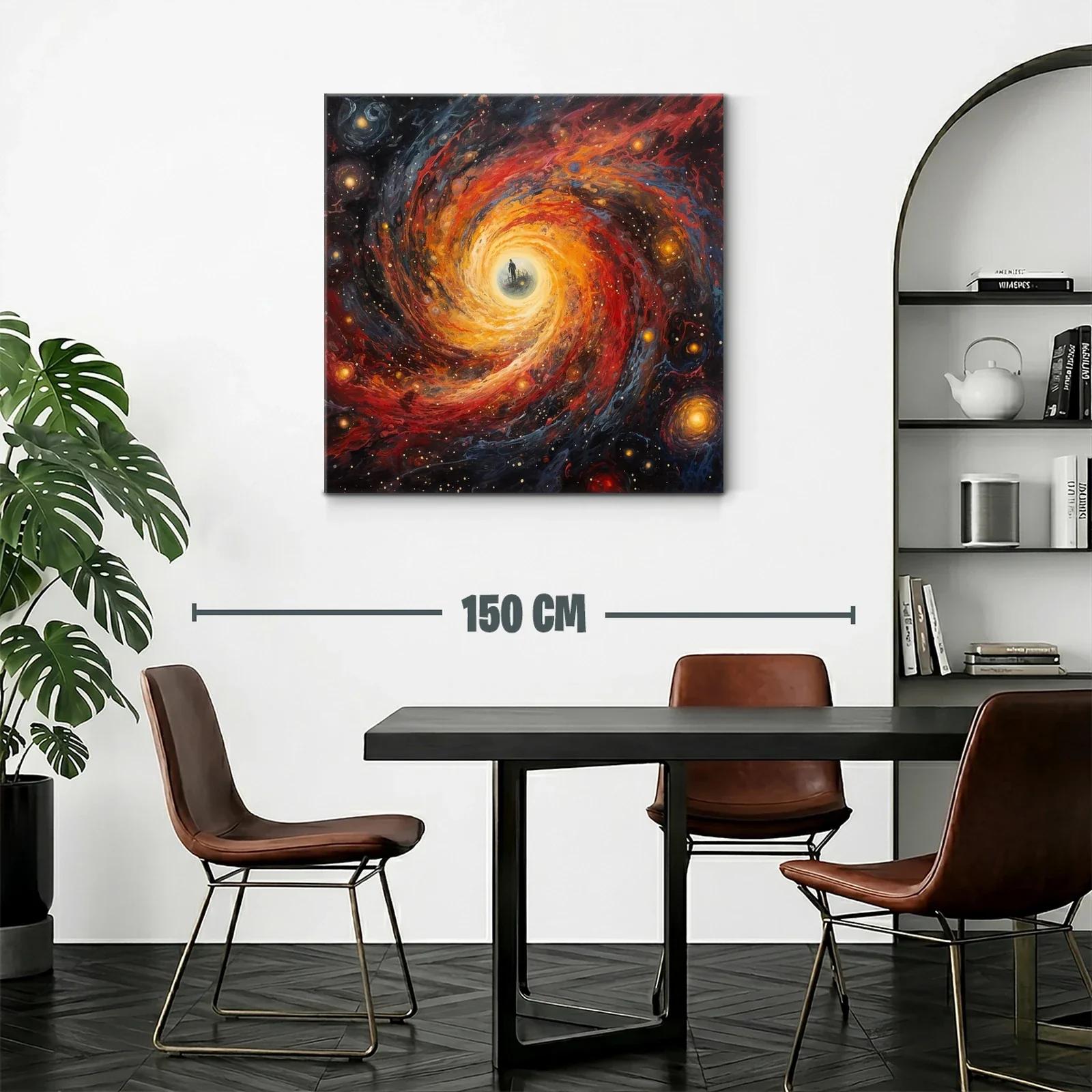 Espiral cósmica con silueta en el centro brillante — miniatura 2