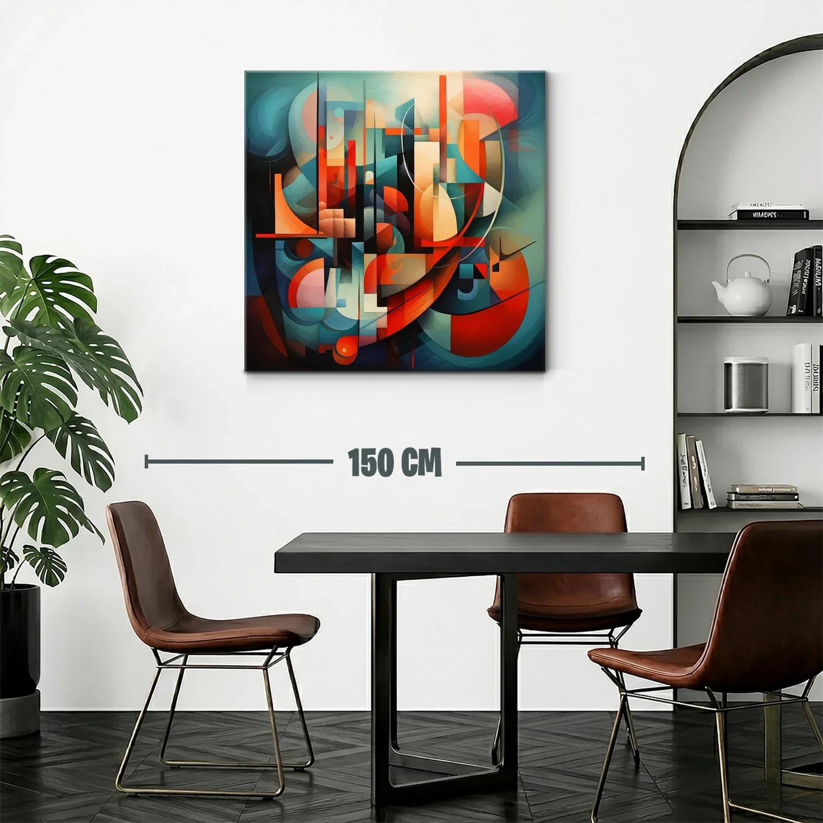 Composición abstracta con formas geométricas en tonos vivos — miniatura 2