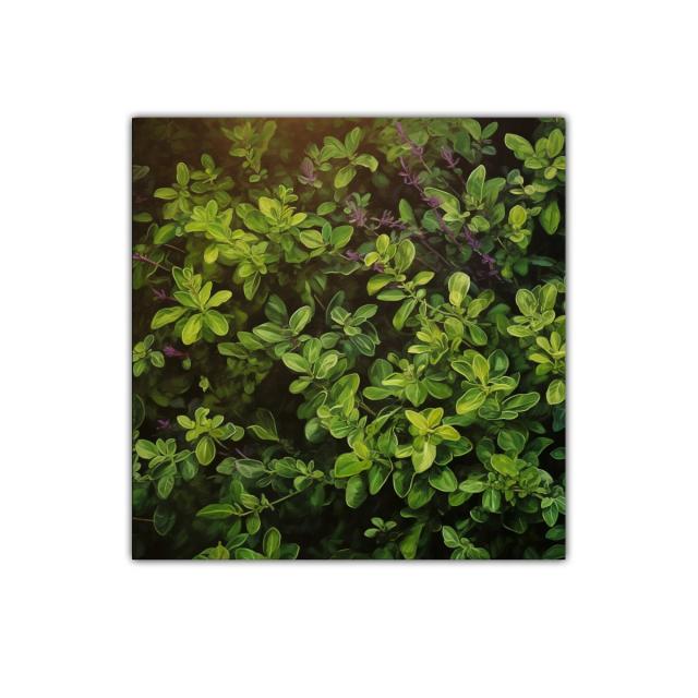 Cuadro decorativo con exuberante follaje verde