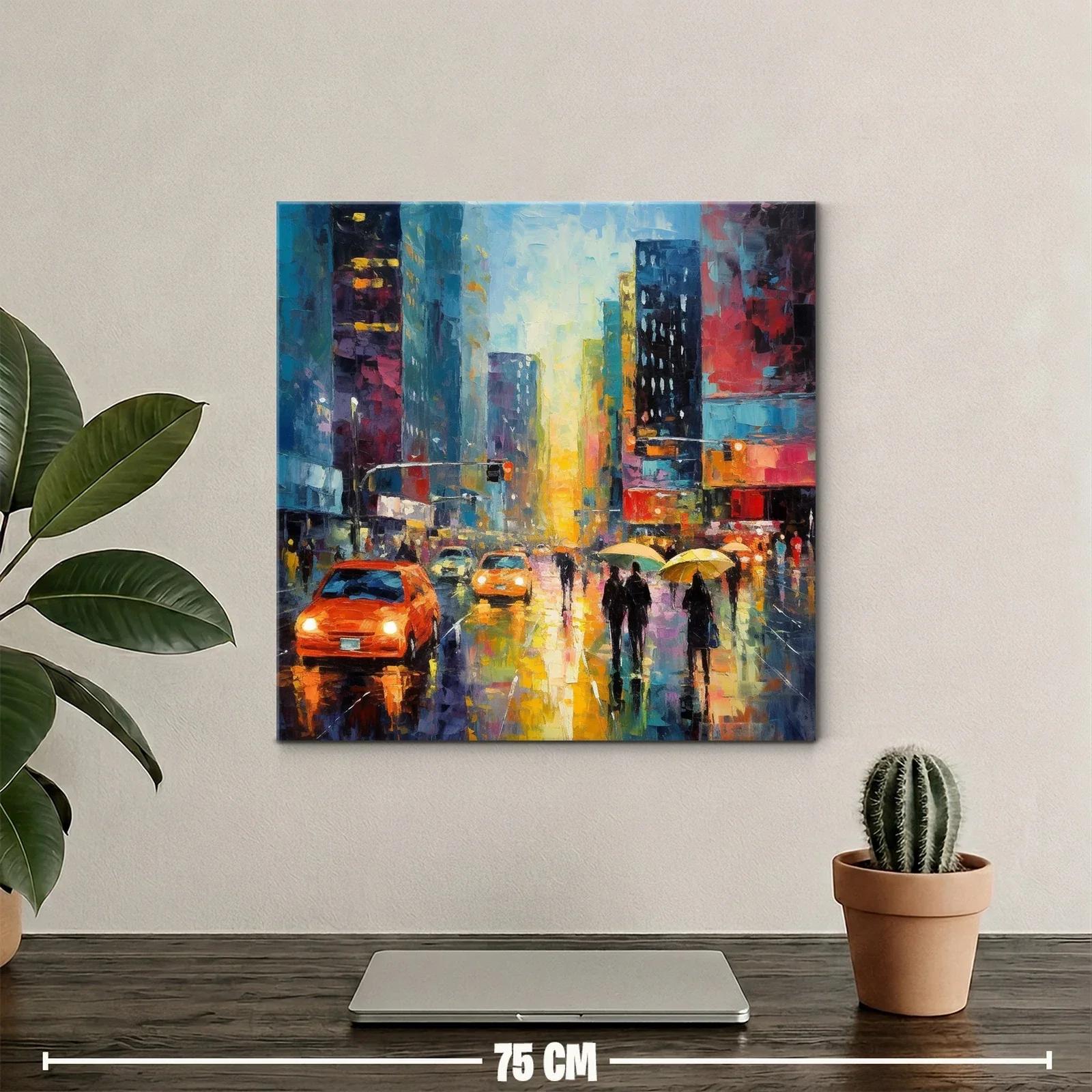 Atardecer urbano con luces y reflejos vibrantes — miniatura 2