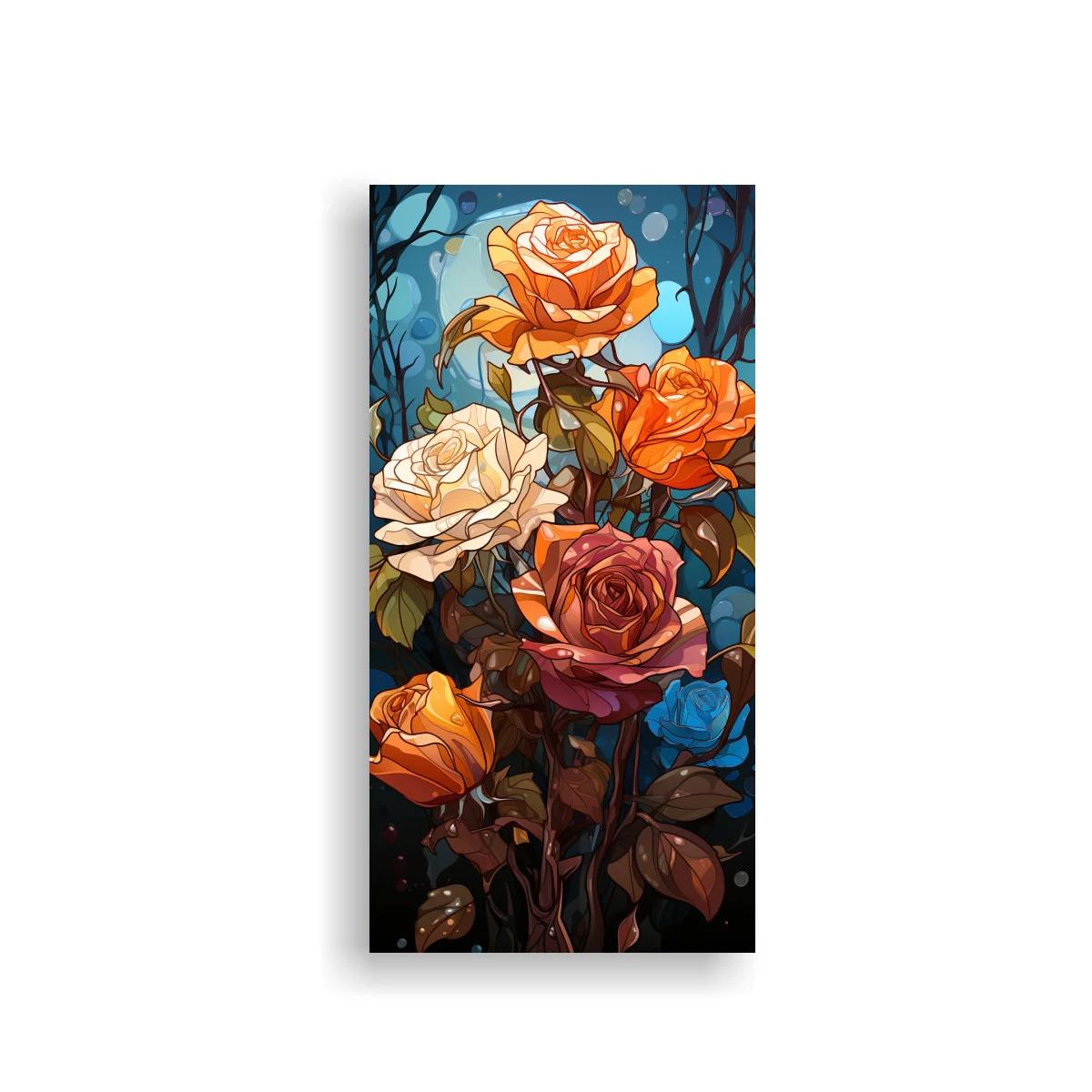 Cuadro ramo de rosas en tonos crema y rosado — imagen principal