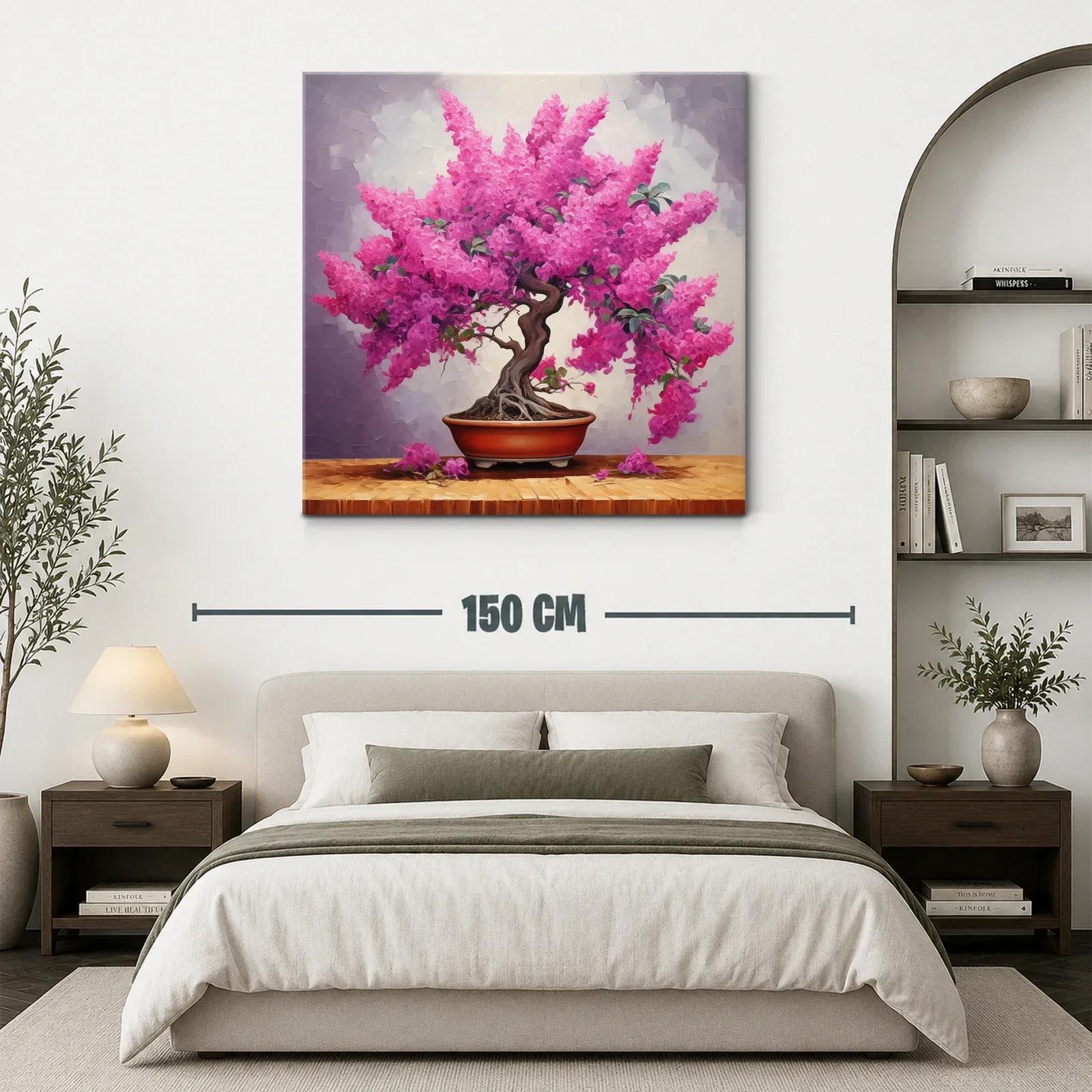 Bonsái con flores vibrantes en tonos fucsia y rosa — miniatura 3