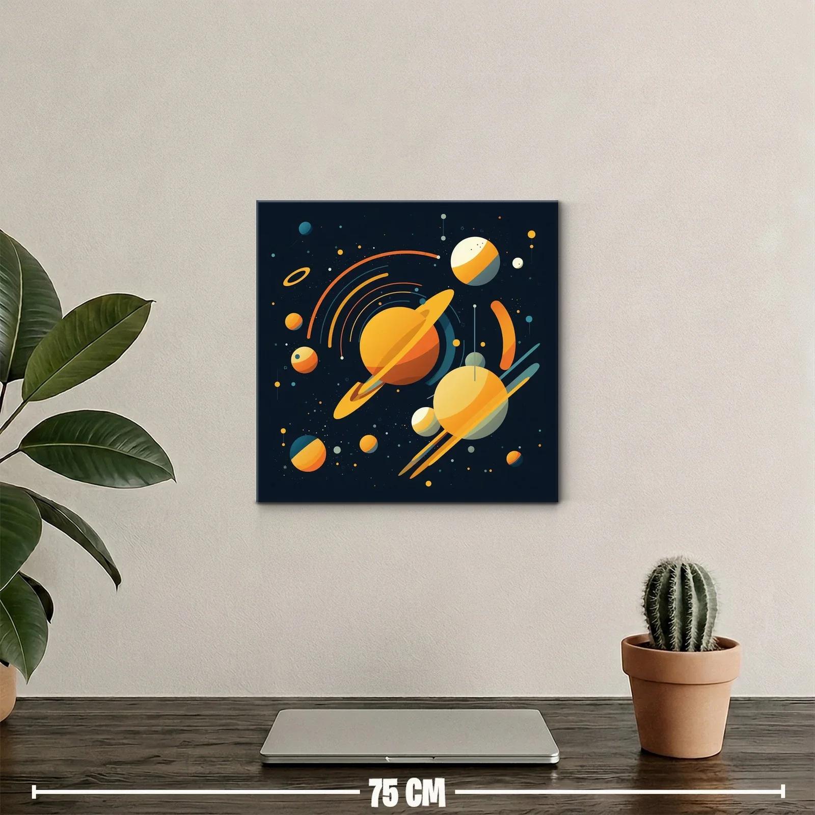 Composición abstracta de planetas en tonos cálidos — miniatura 2