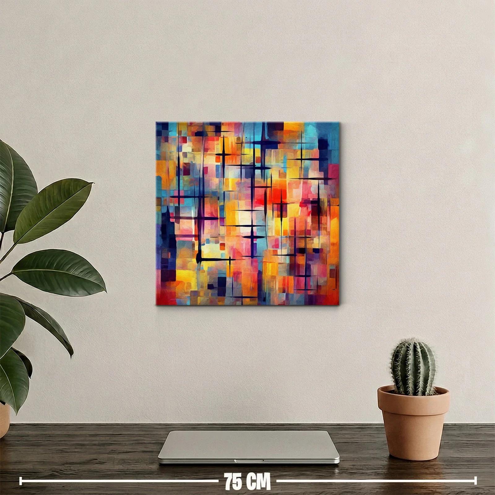 Composición abstracta con vibrantes líneas y formas geométricas — miniatura 2