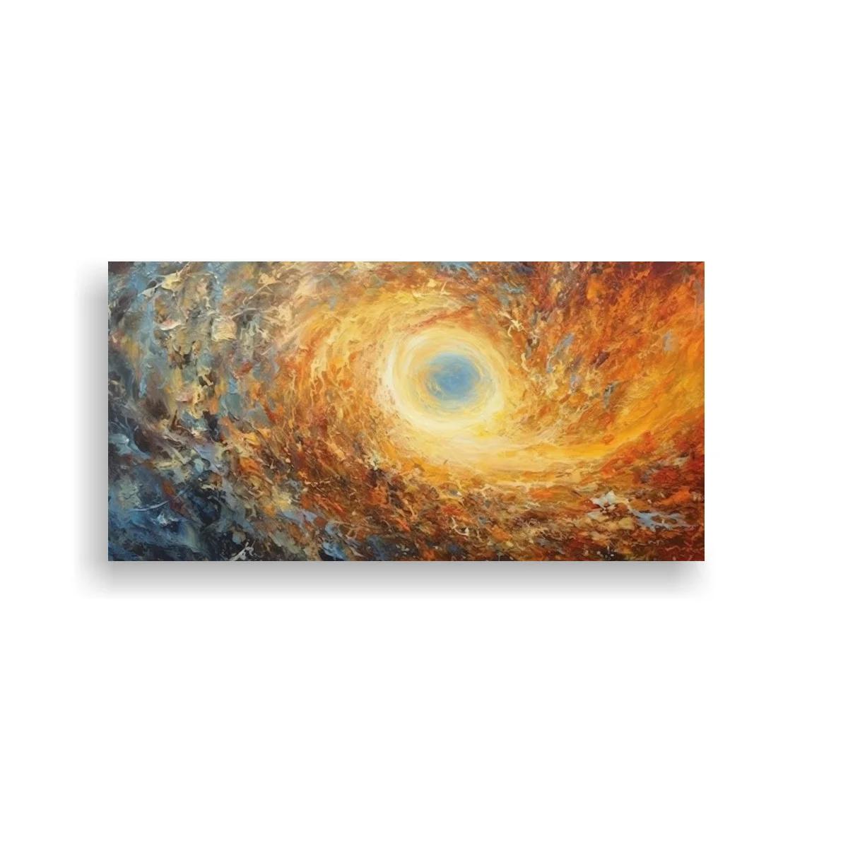 Cuadro vórtice luminoso con cielo turbulento