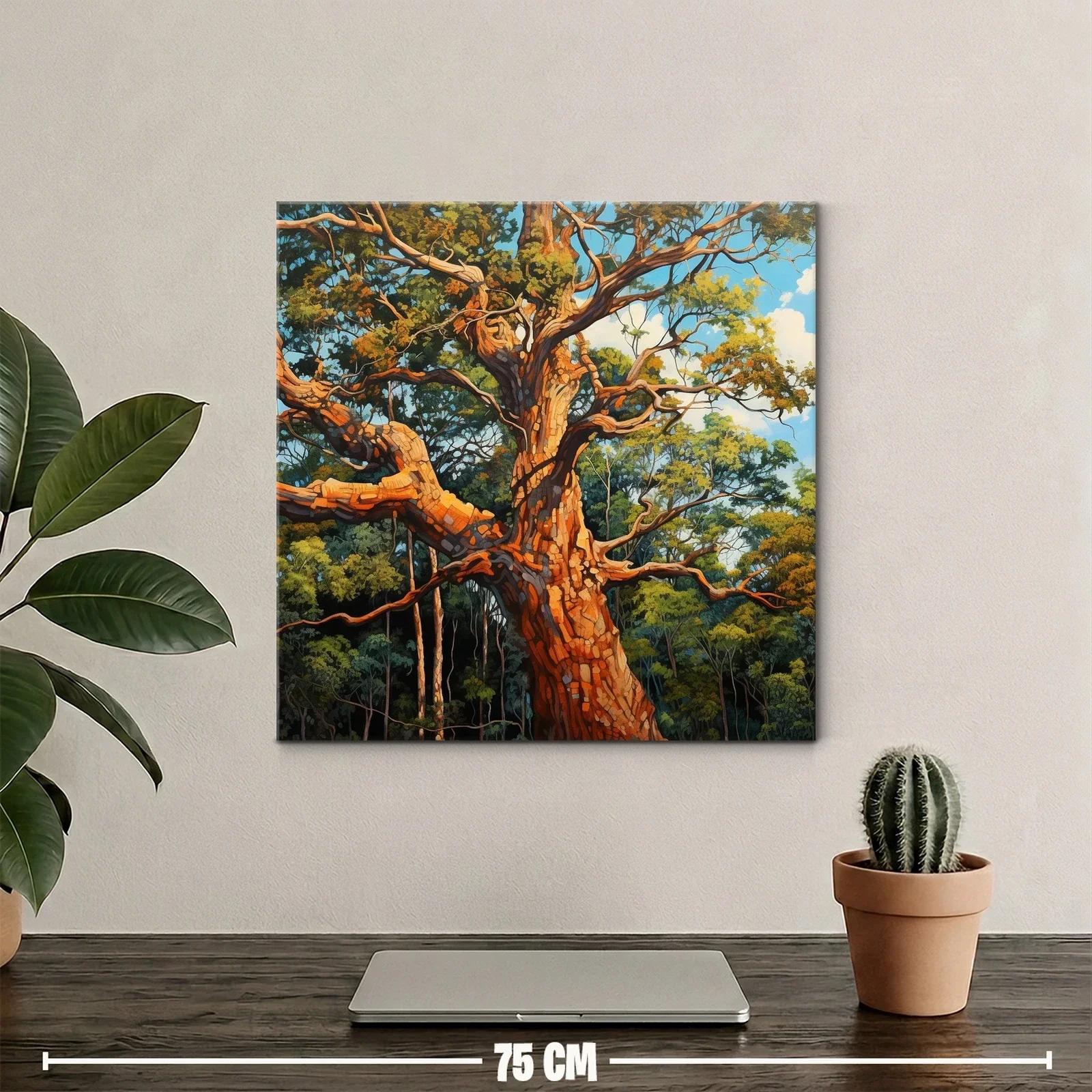Árbol robusto bajo luz dorada entre copas verdes — miniatura 2