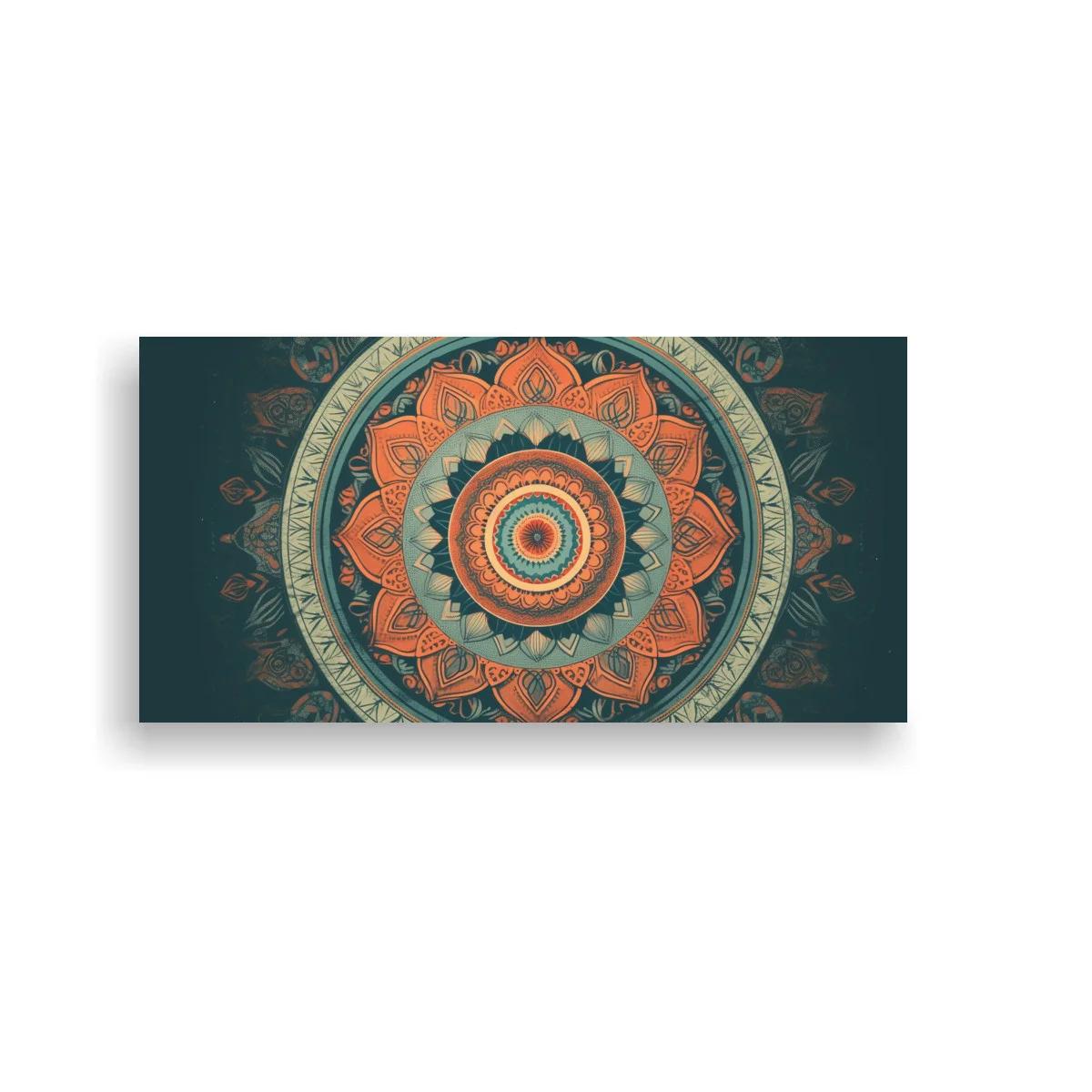 Cuadro mandala con anillo decorativo y detalles finos