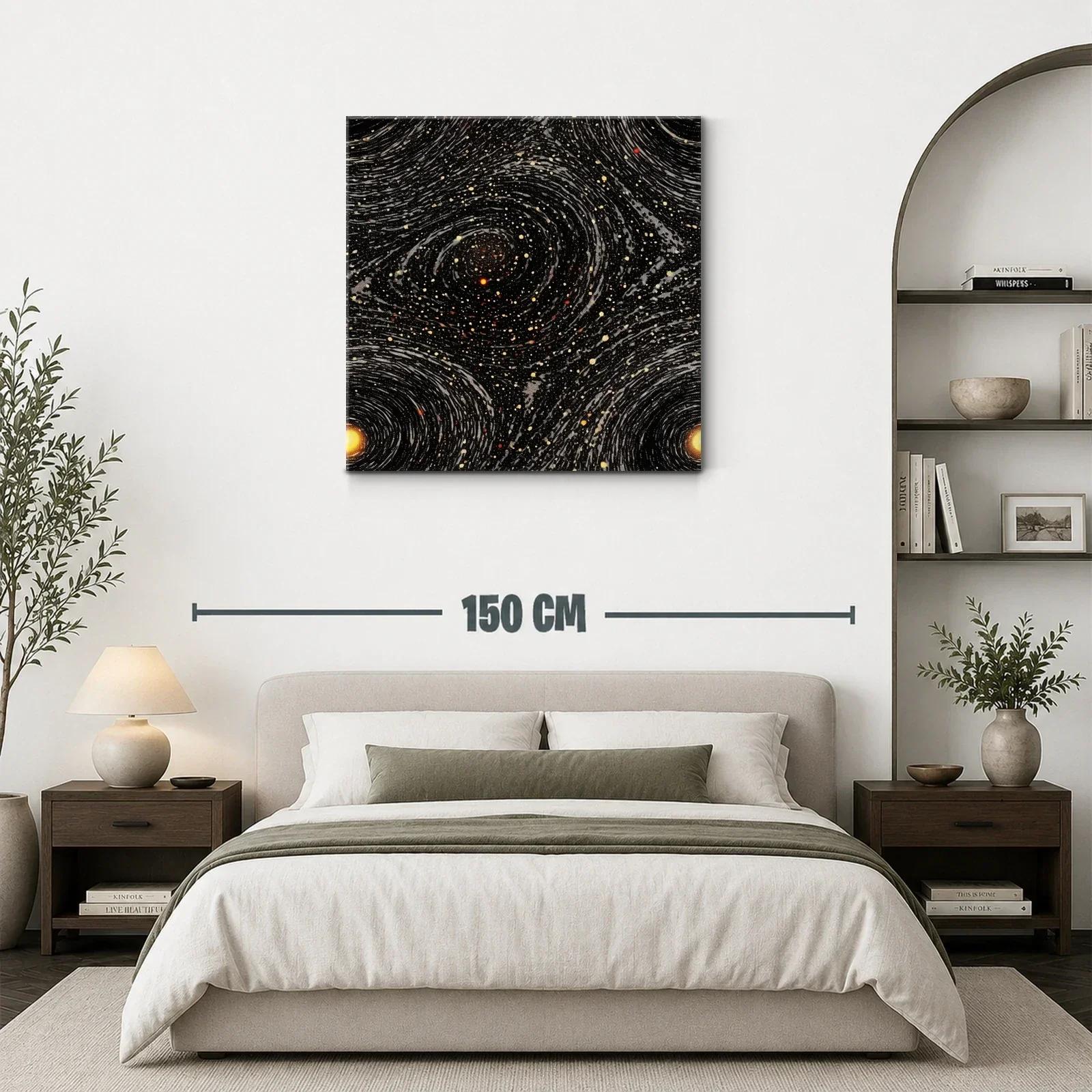 Abstracción cósmica con espirales y destellos estelares — miniatura 3