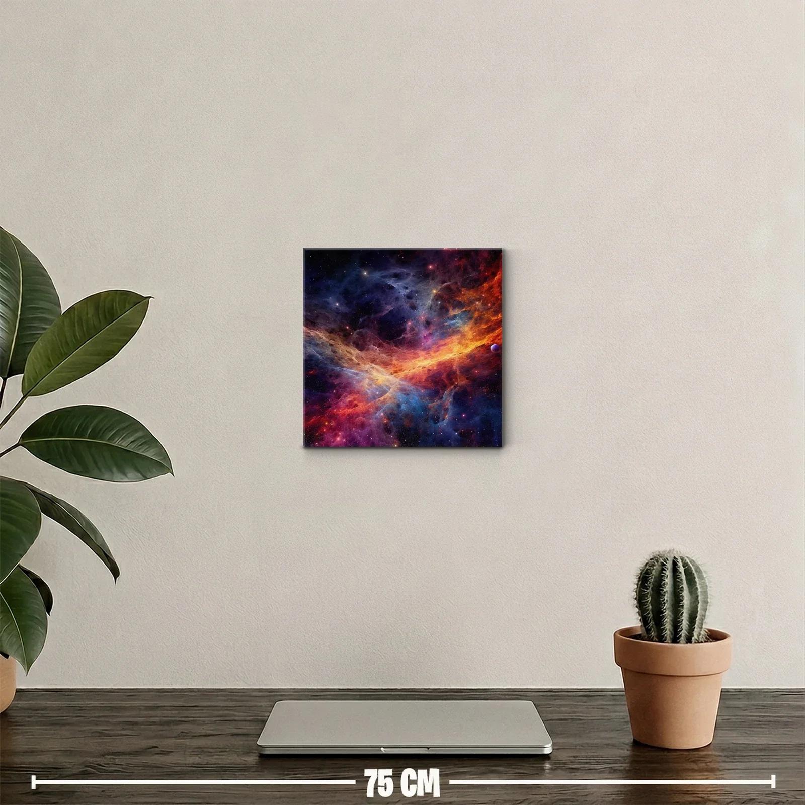 Impactante cuadro cósmico con explosión de colores intensos — miniatura 2