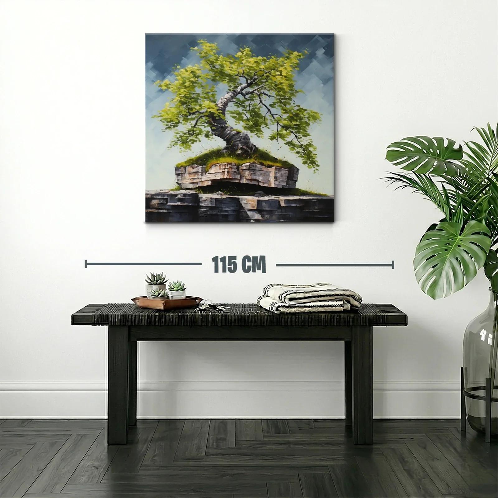Árbol solitario sobre roca en paisaje natural — miniatura 2
