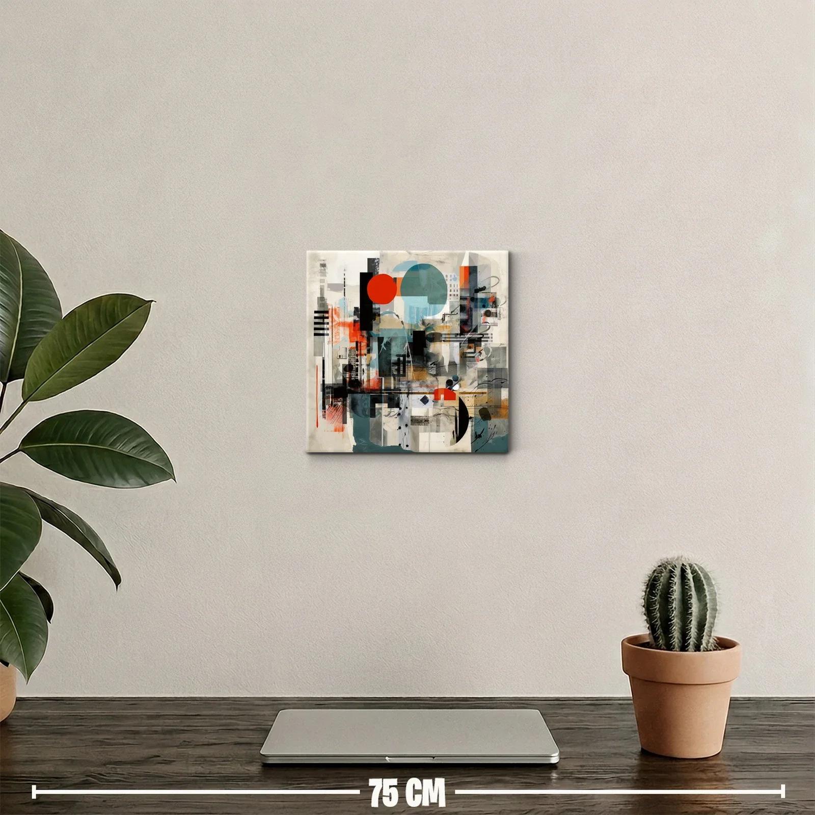 Composición abstracta con formas geométricas y color vibrante — miniatura 2