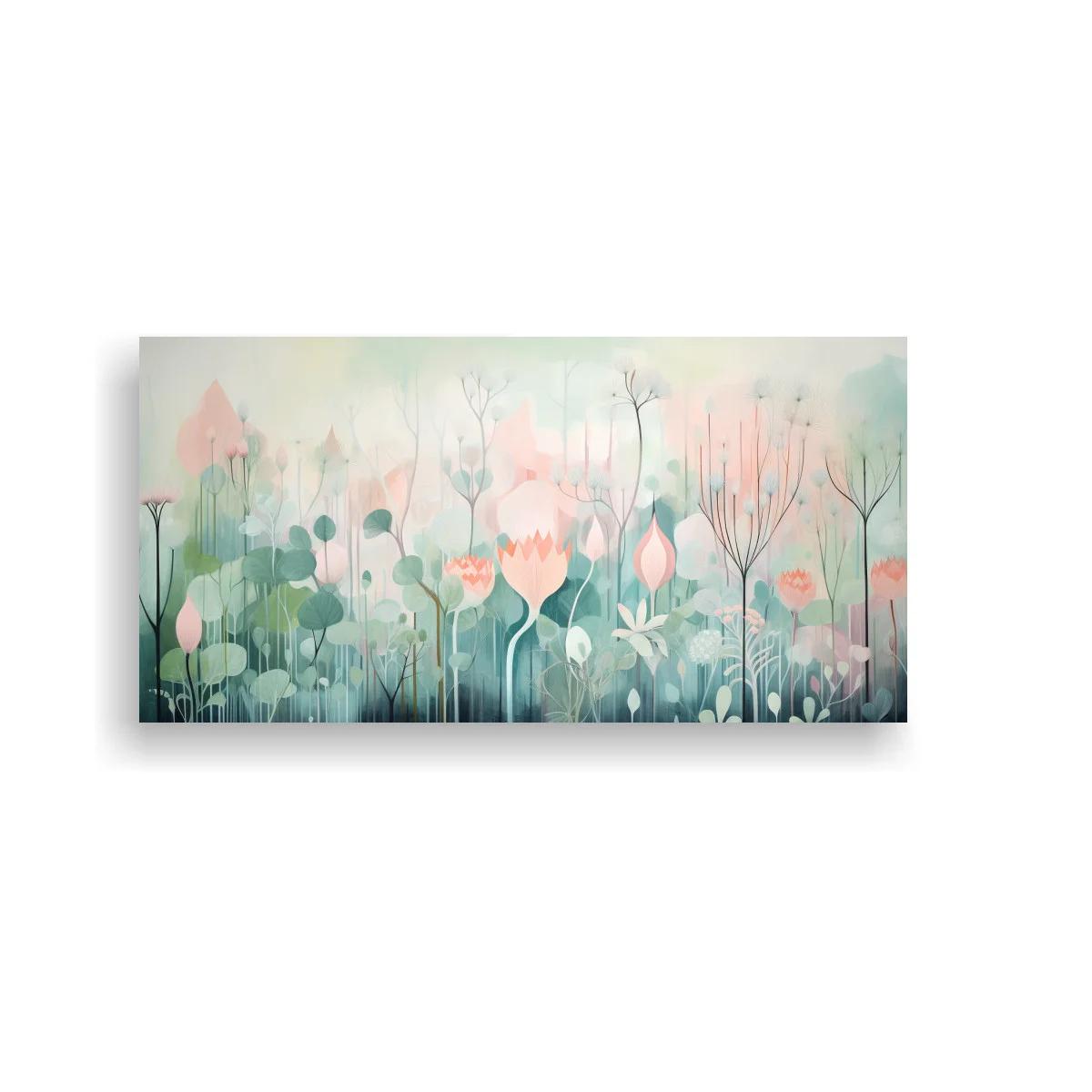 Cuadro prado de flores silvestres con fondo difuminado