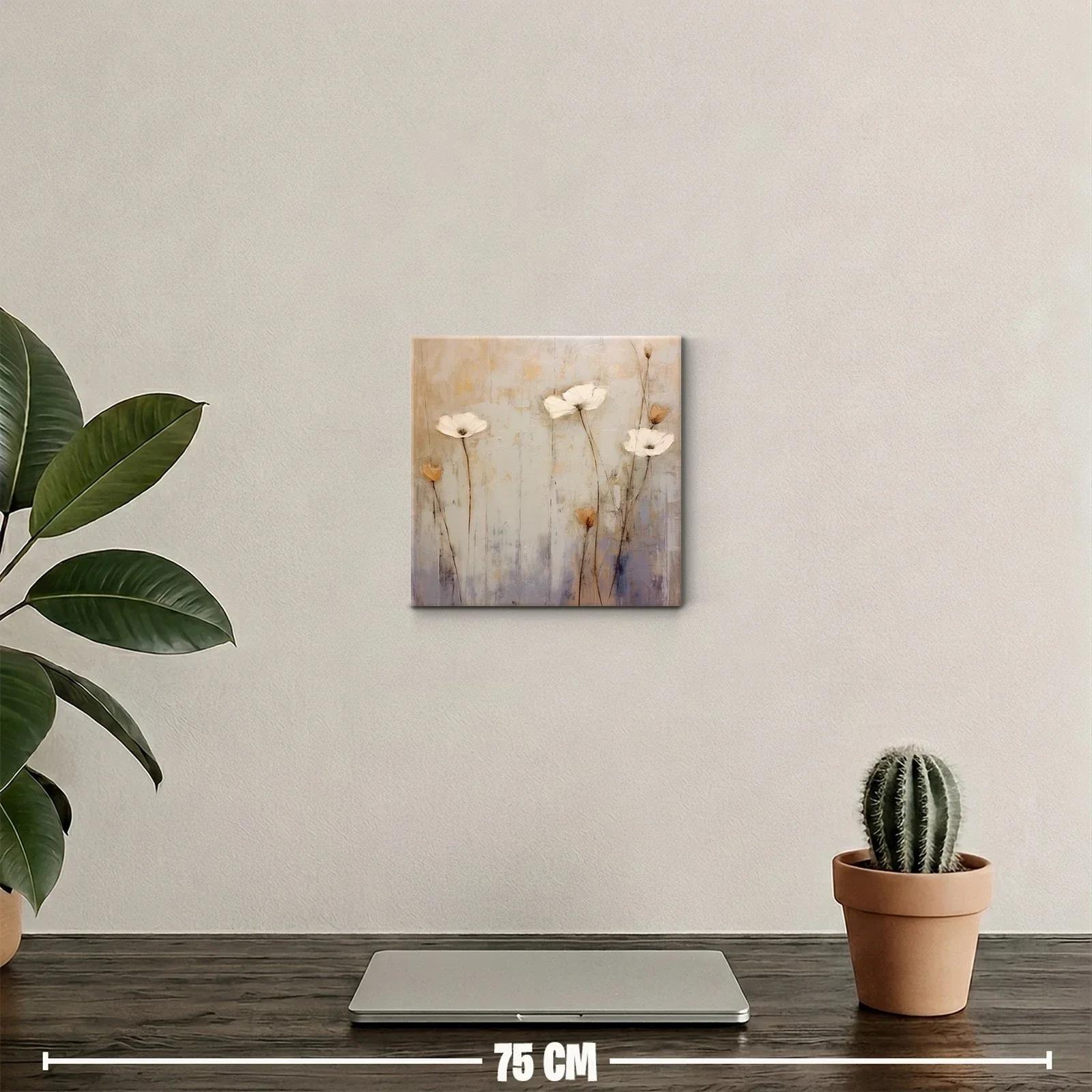 Cuadro floral con tonos neutros y aire delicado — miniatura 2