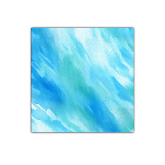 Cuadro abstracto en tonos azules para decoración contemporánea