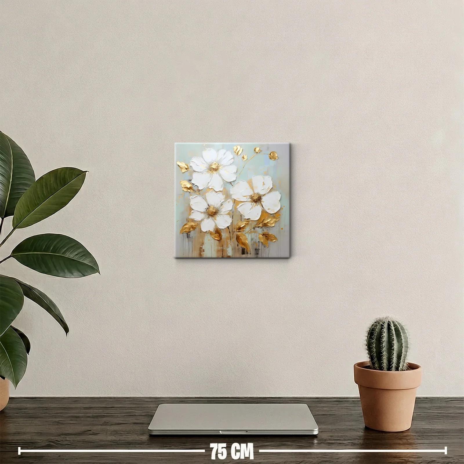 Flores blancas y doradas con toque elegante y moderno — miniatura 2