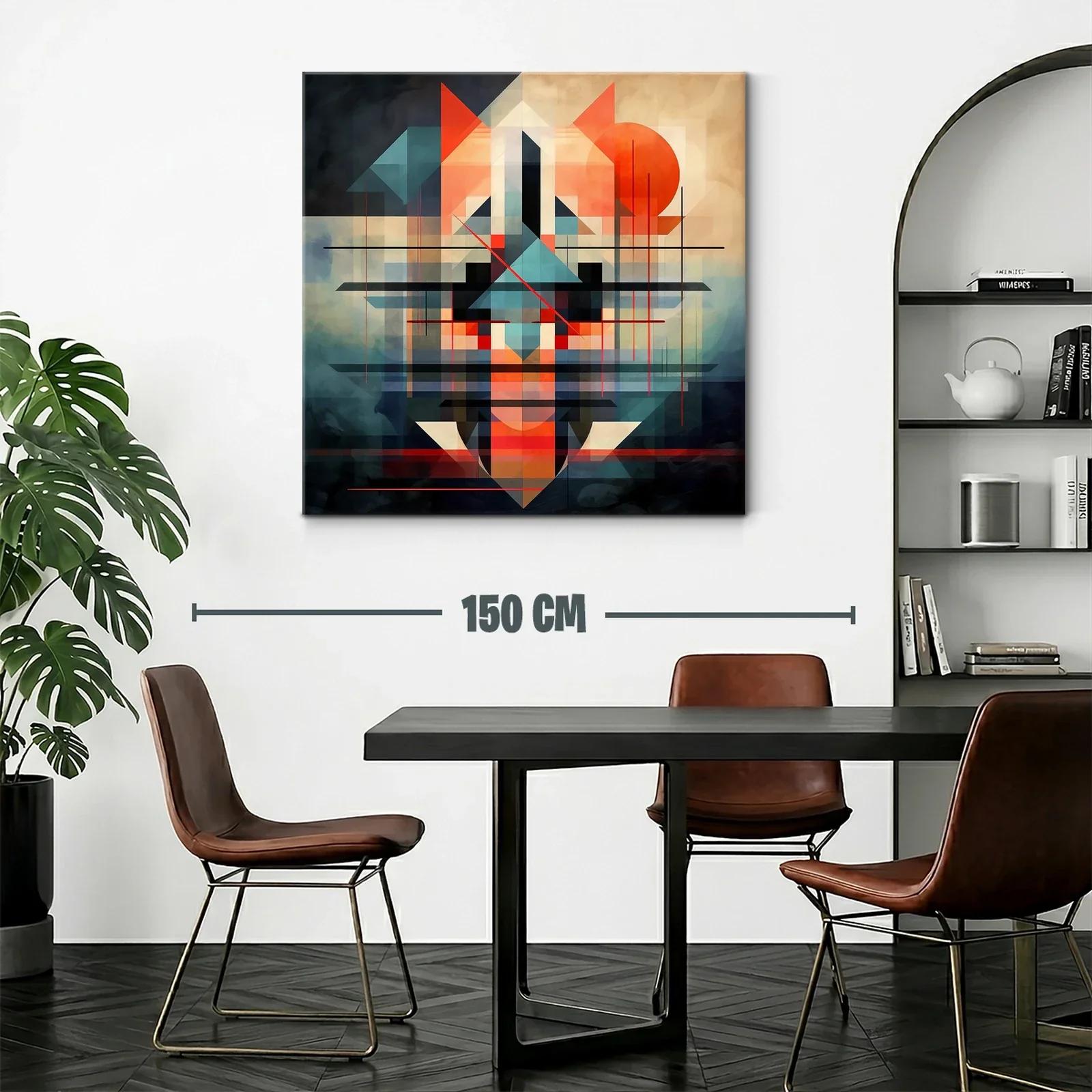 Composición geométrica con tonos cálidos y contrastes modernos — miniatura 2
