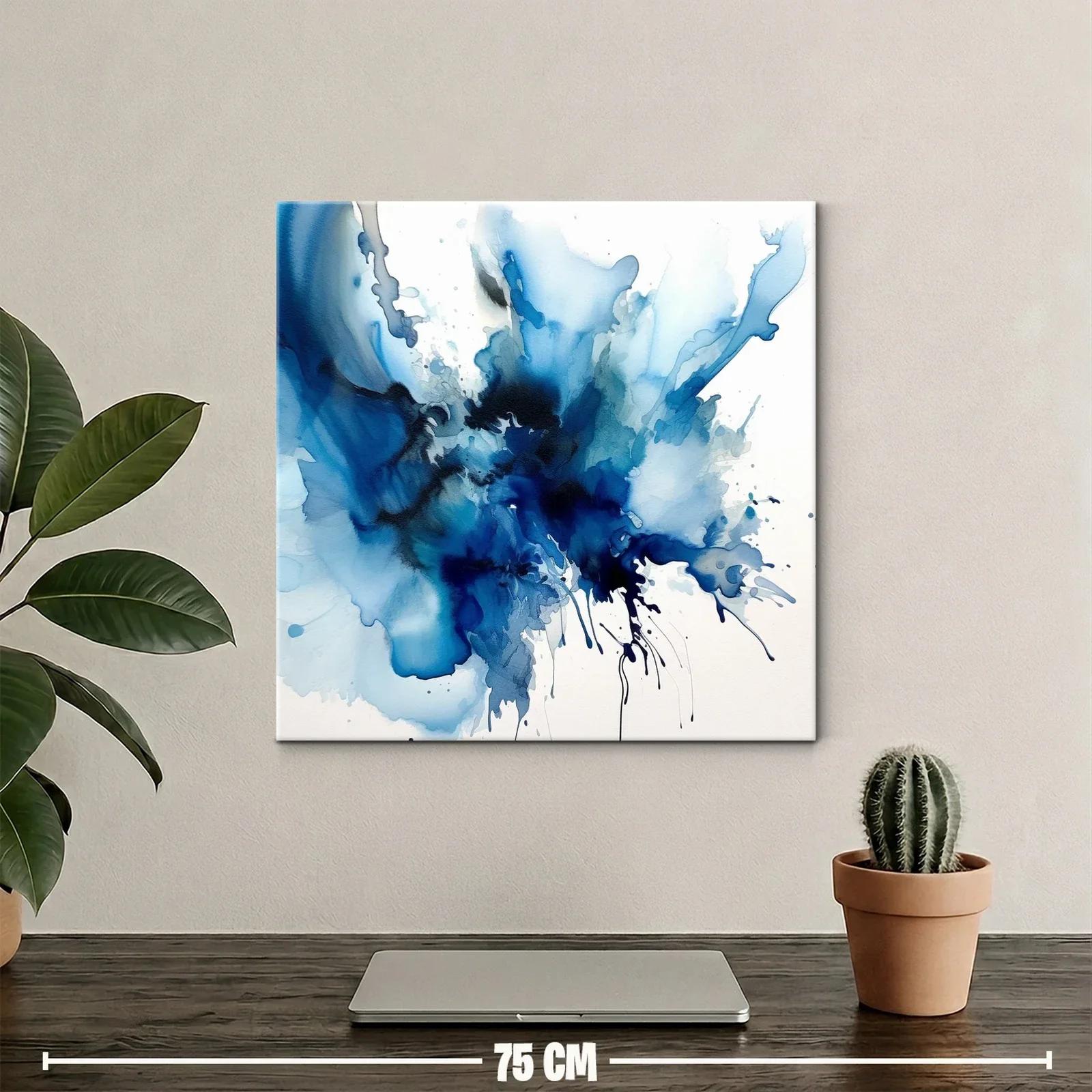 Diseño abstracto en intensos tonos azules y blancos — miniatura 2