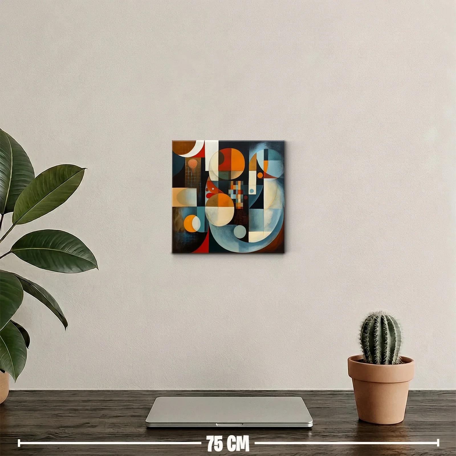 Composición abstracta con formas geométricas y colores cálidos — miniatura 2