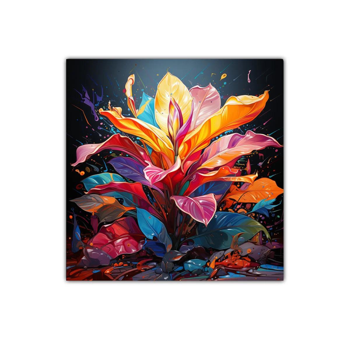 Explosión de colores vibrantes con motivo floral moderno — imagen principal