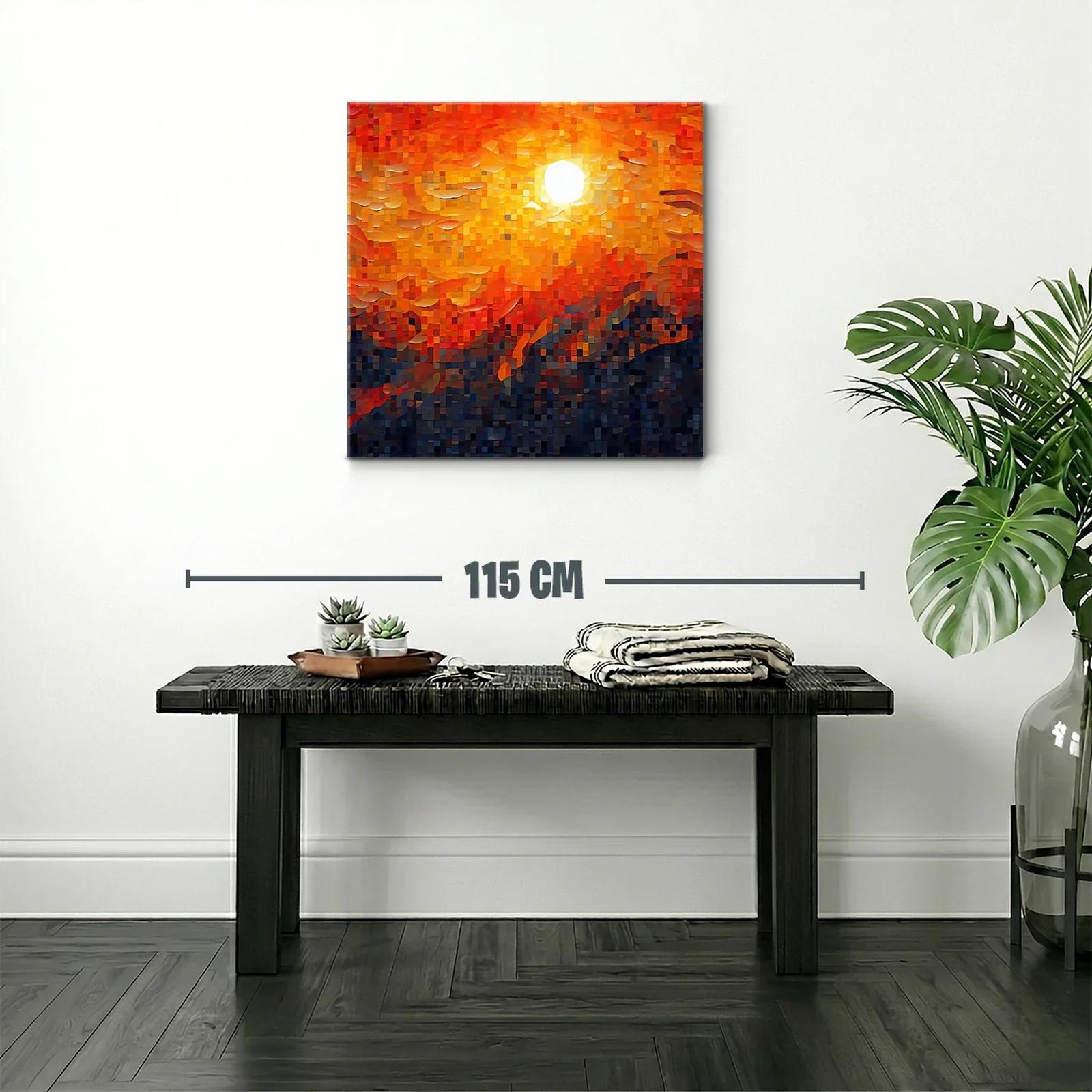 Atardecer vibrante con mosaico de tonos cálidos y fríos — miniatura 2
