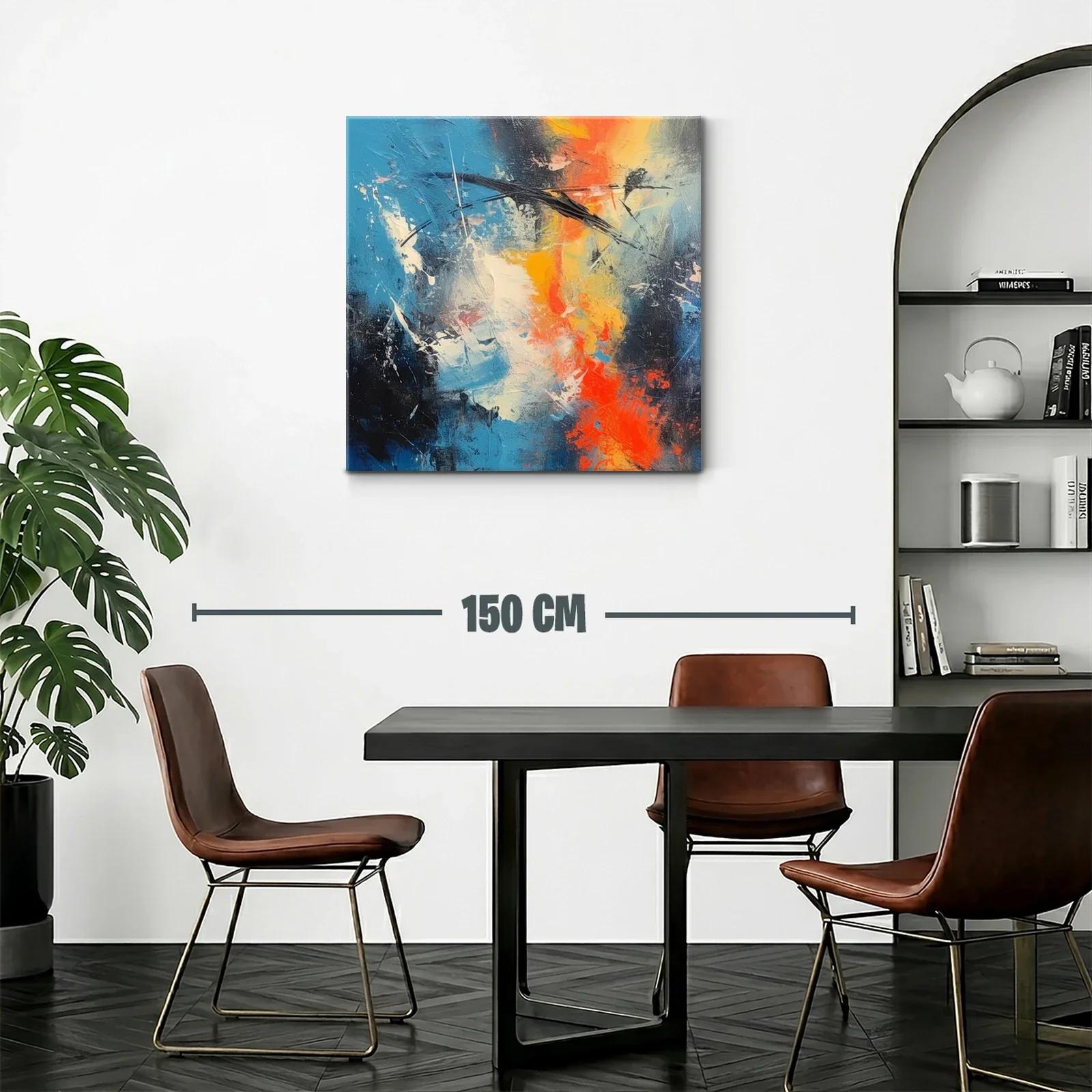 Energía abstracta en tonos azules y cálidos vibrantes — miniatura 2