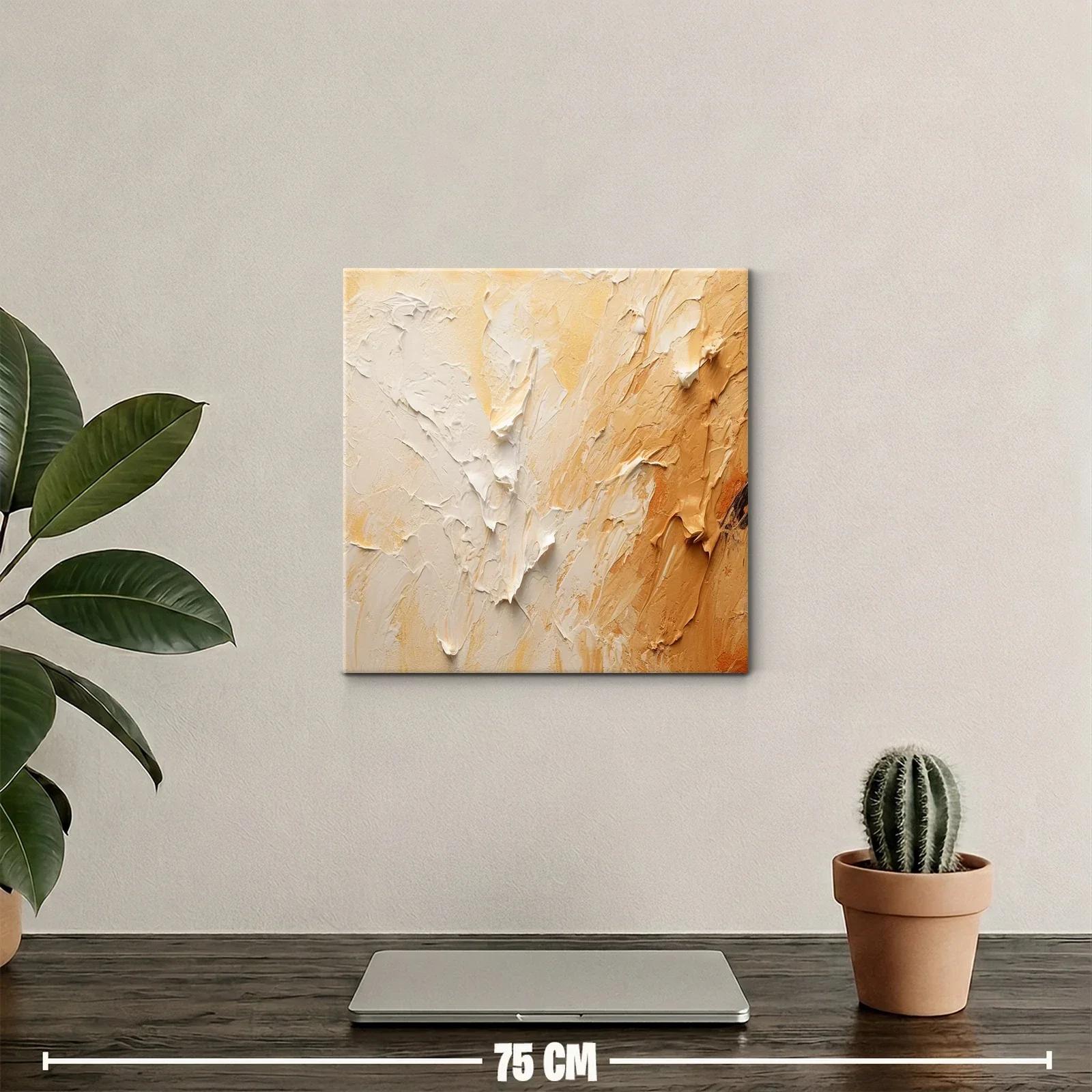 Cuadro abstracto en tonos cálidos para ambiente acogedor — miniatura 2