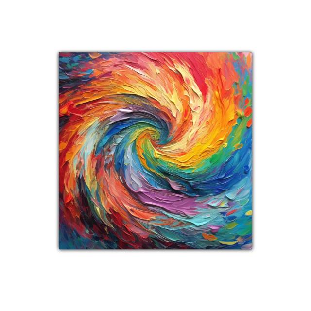 Cuadro decorativo espiral de colores vibrantes y dinámicos