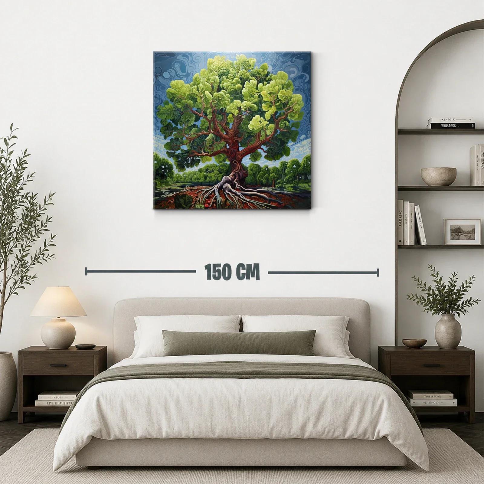 Árbol vibrante con raíces expuestas y follaje exuberante — miniatura 3