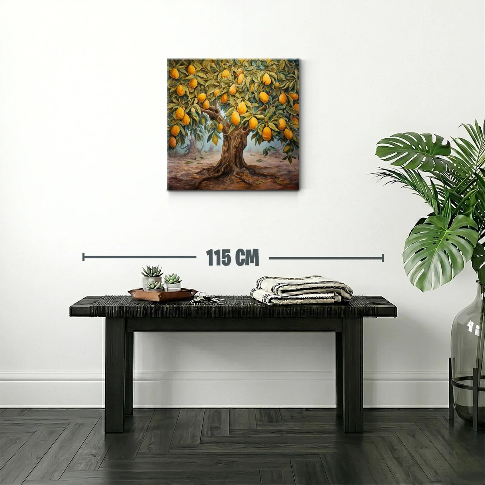 Árbol cargado de frutas vibrantes en paisaje sereno — miniatura 2