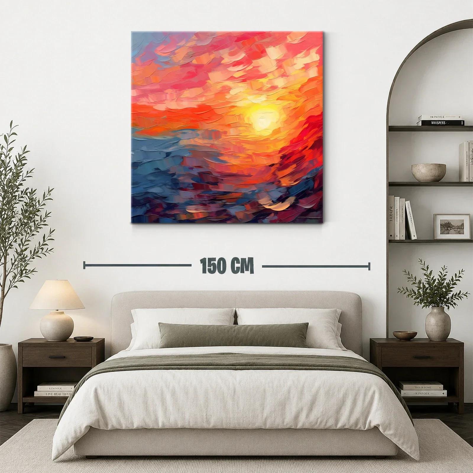 Atardecer vibrante con tonos cálidos y fríos en movimiento — miniatura 3