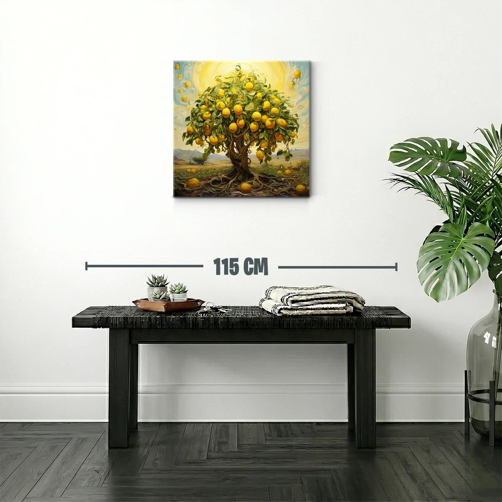 Árbol frutal irradiando frescura y vitalidad amarilla — miniatura 2